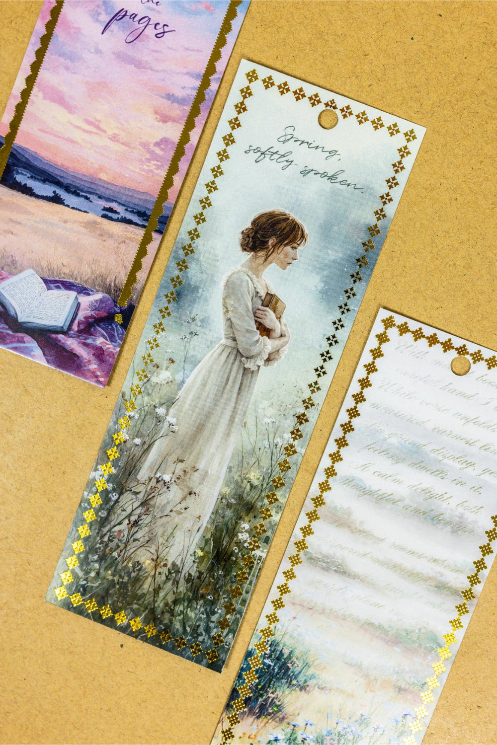 Poetic Spring Bookmarks Set
