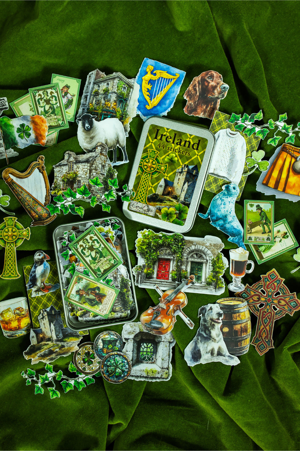 Symbols of Ireland Sticker Tin Box