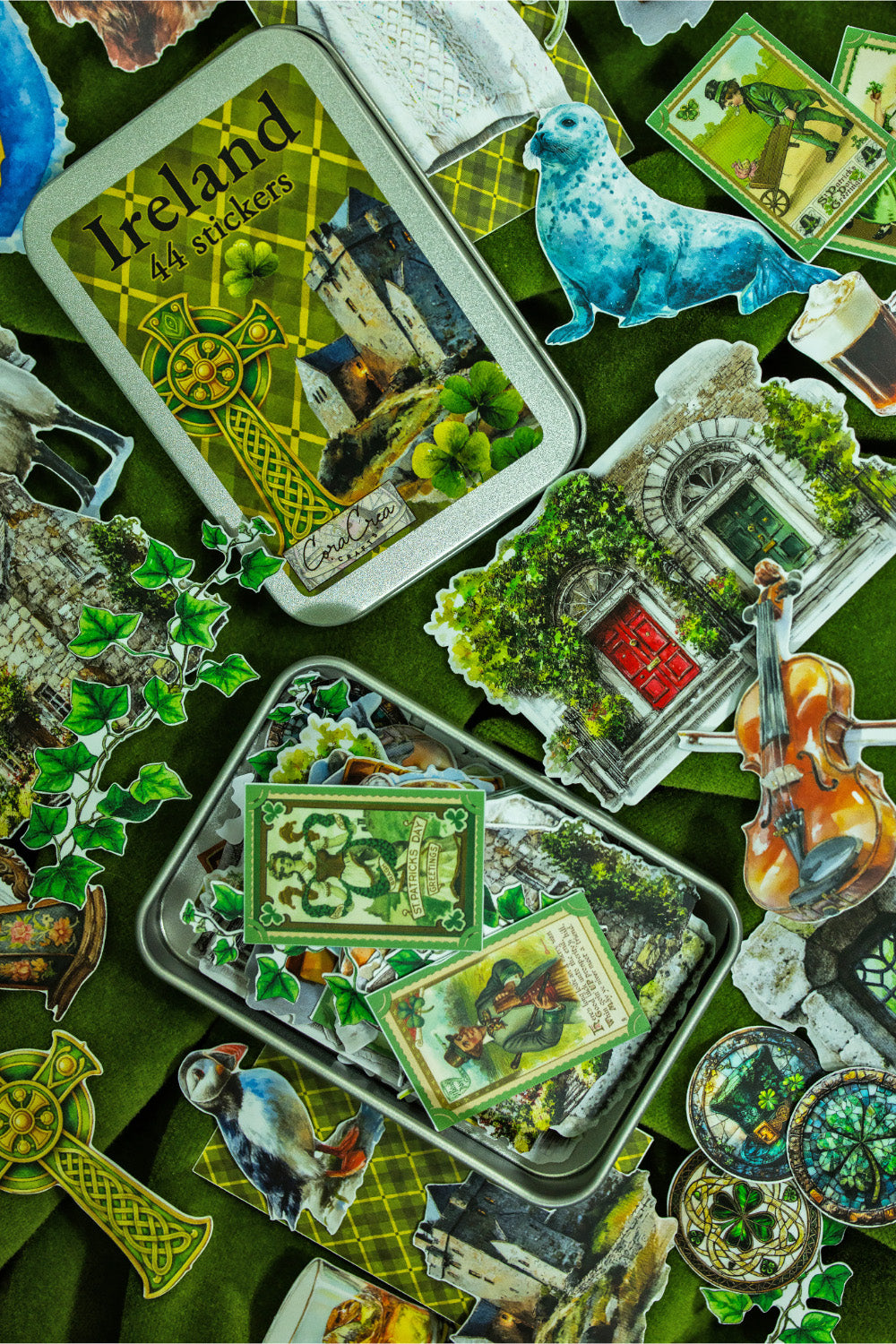 Symbols of Ireland Sticker Tin Box