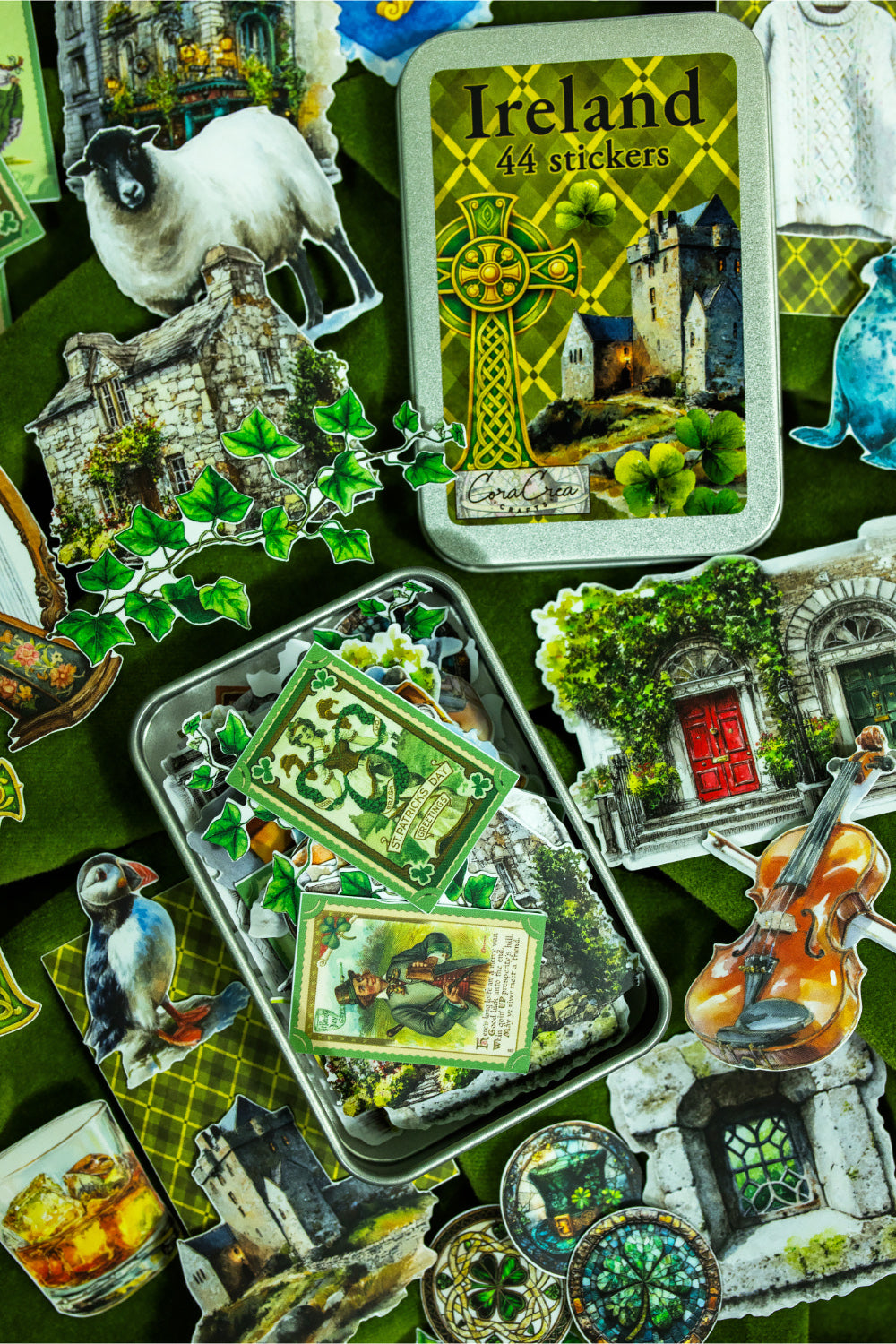 Symbols of Ireland Sticker Tin Box