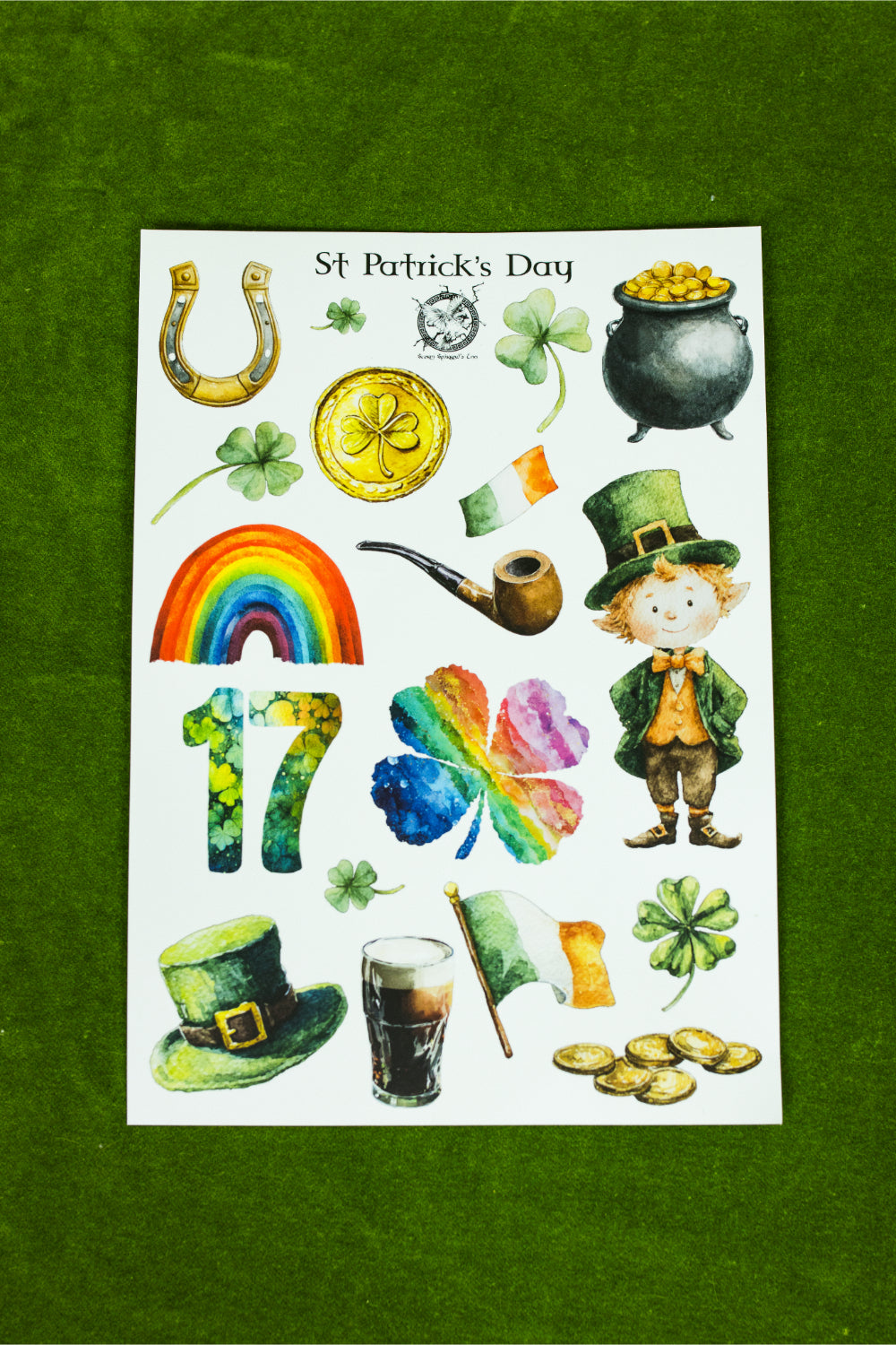 St Patrick's Day Sticker Sheet