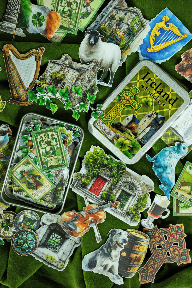 Symbols of Ireland Sticker Tin Box