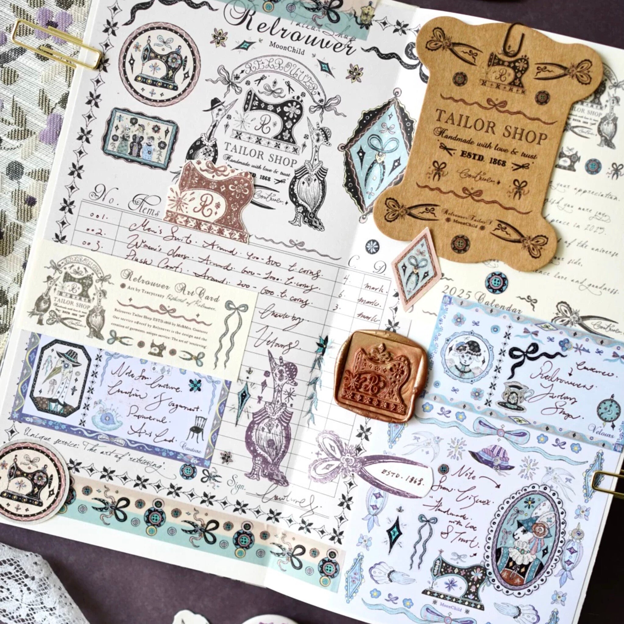 Tailor Shop Illustrated To-Do Checklist