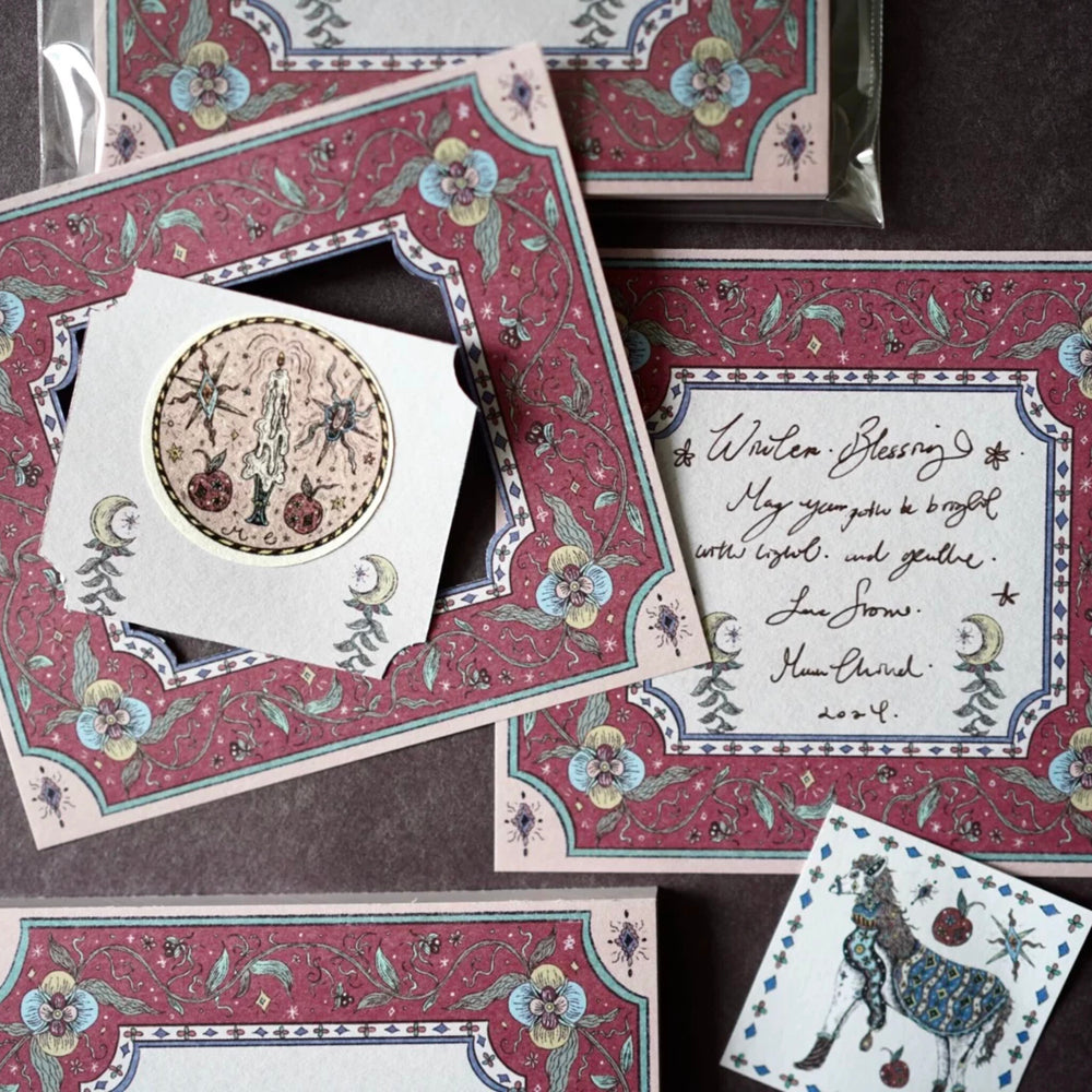 Winter Series Flower-Framed Memo Pad