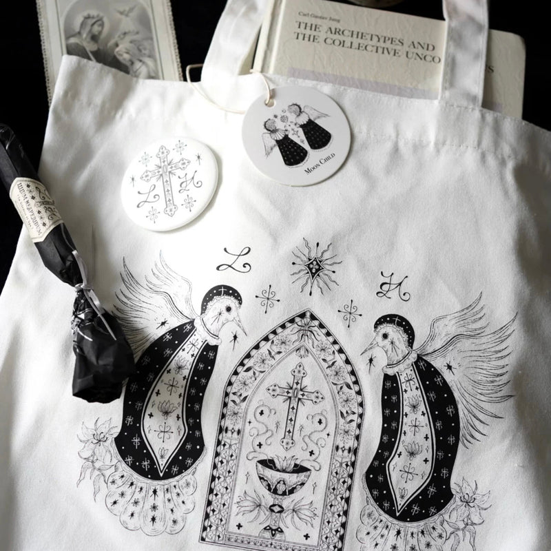Silver Lily & Abbey Canvas Tote Bag