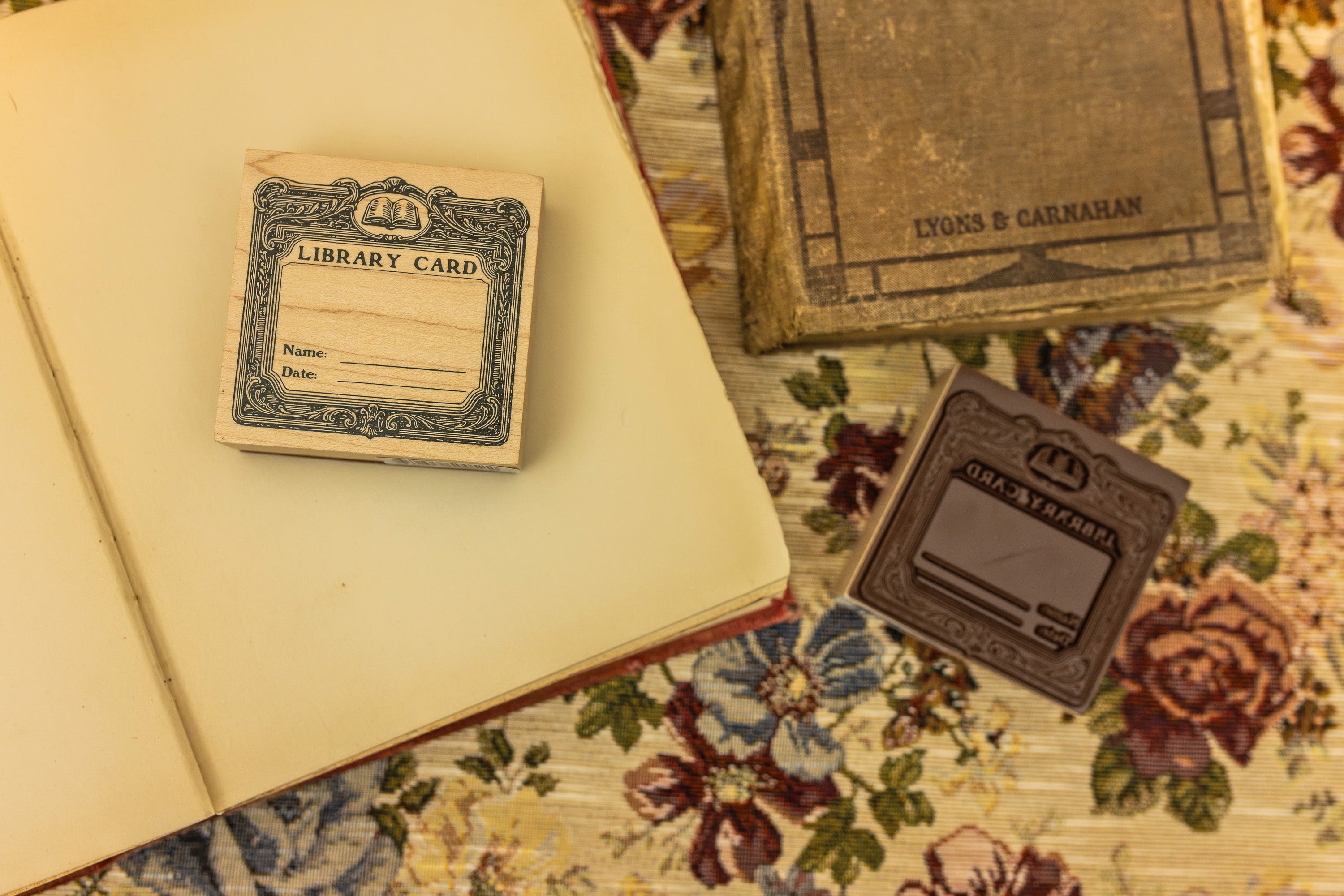 Library Wooden Stamp