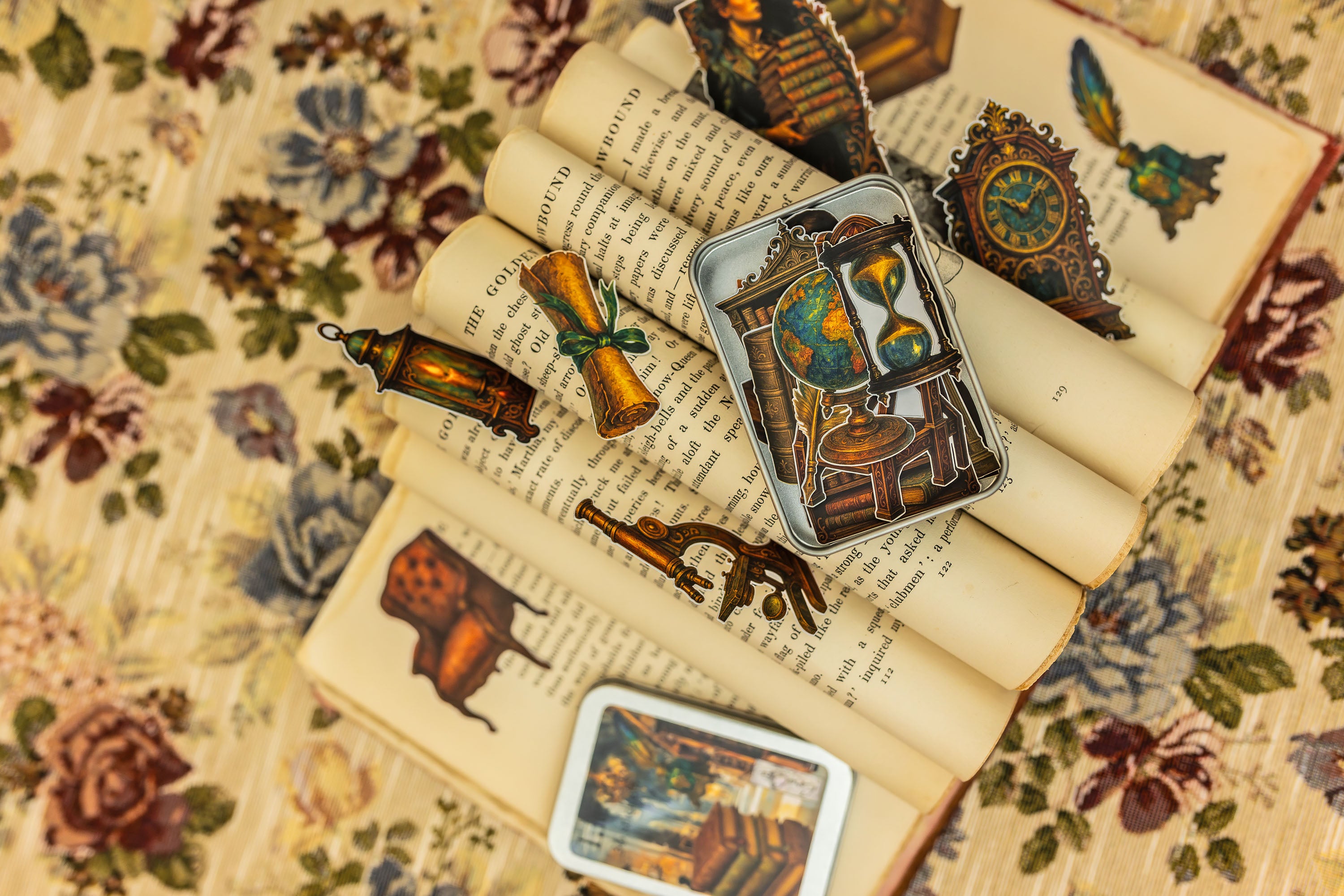 Library Sticker Tin Box