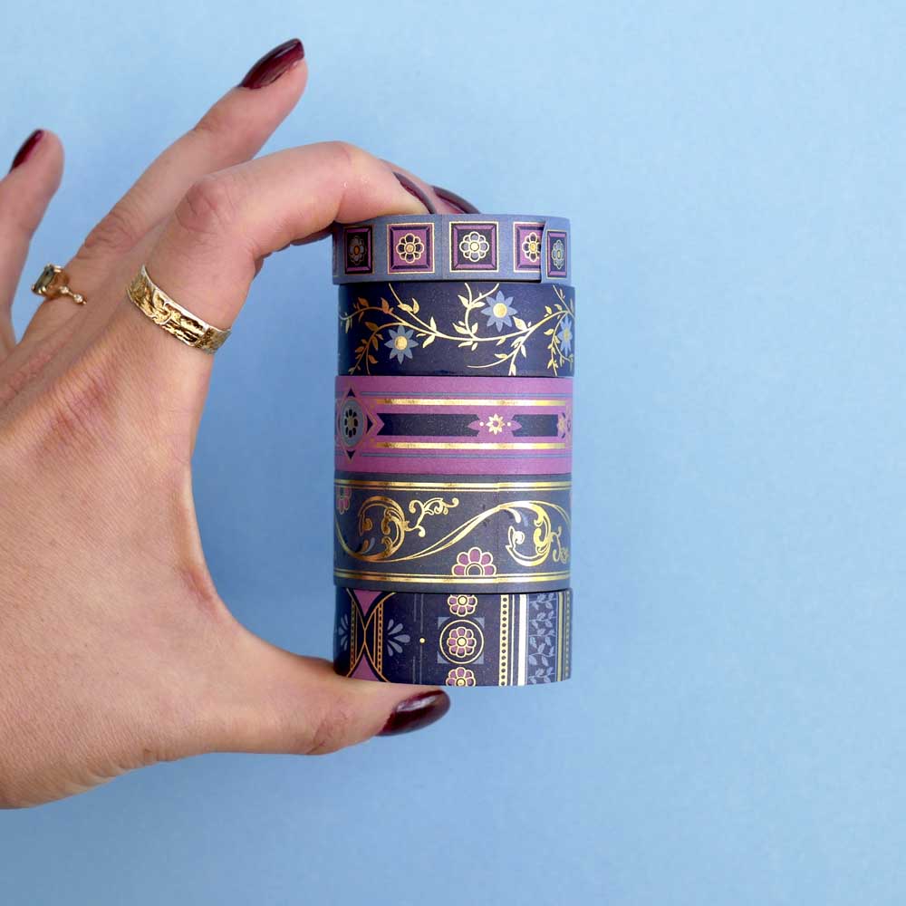 Literati Washi Tape Set - Royal Blue - Pre-order - 3