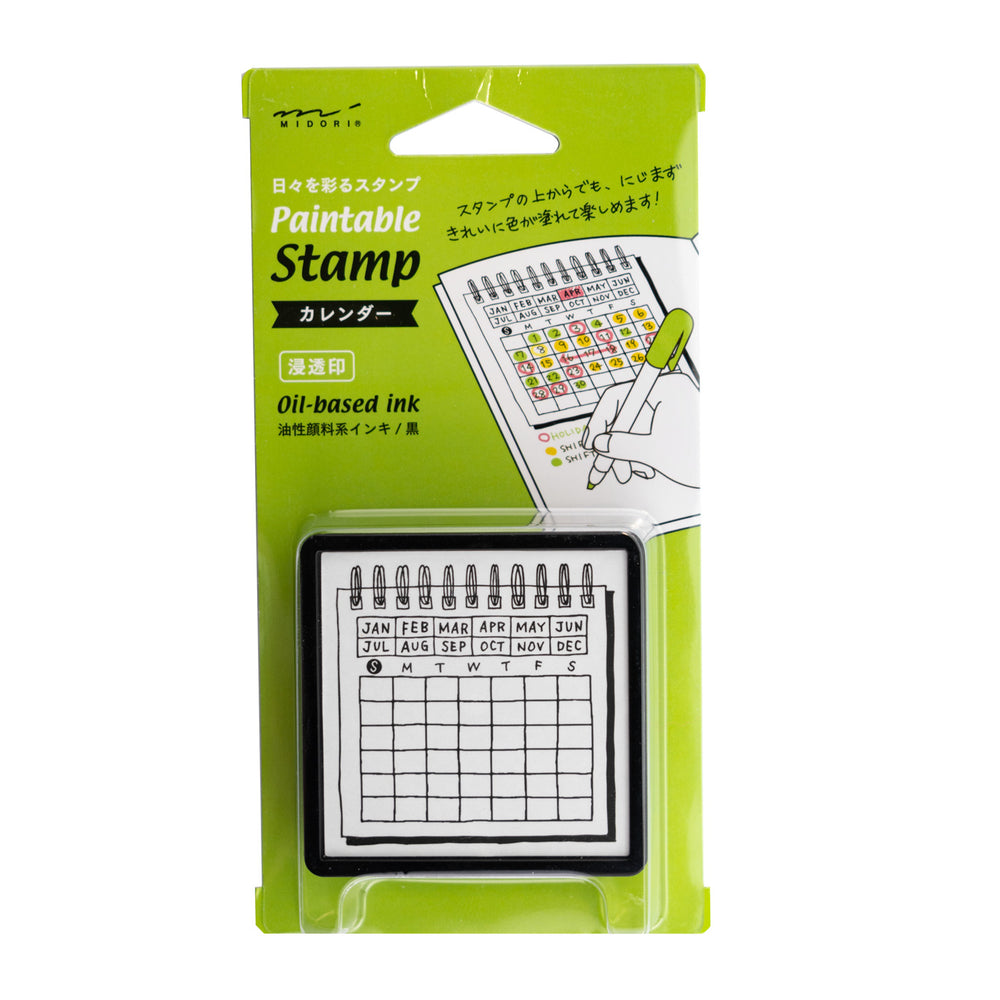 Midori Paintable Stamp Pre-inked Calendar