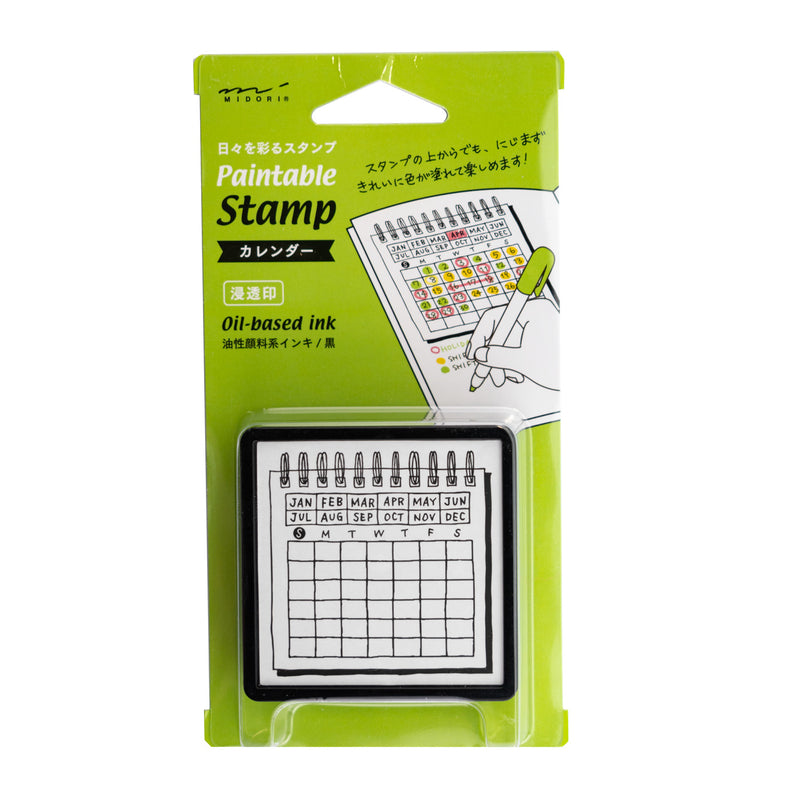 Midori Paintable Stamp Pre-inked Calendar