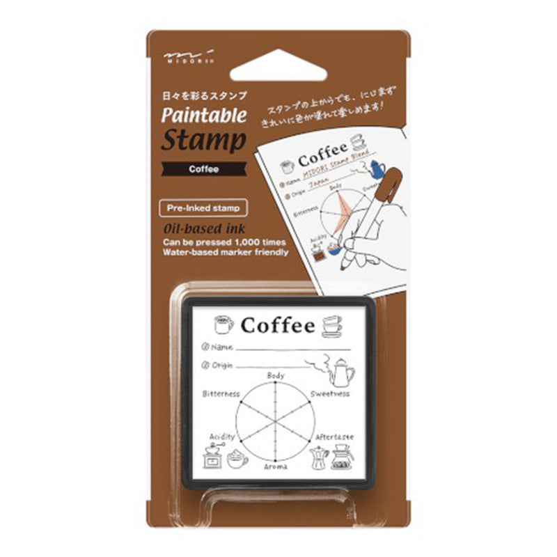 Midori Paintable Stamp Pre-inked Coffee