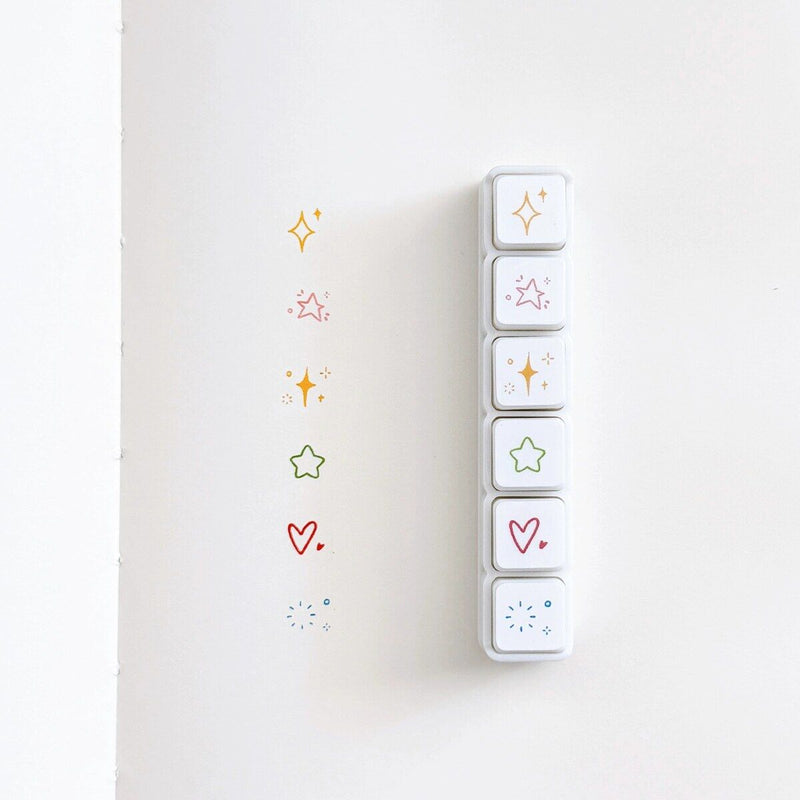Starlight & Heart Push Stamps