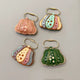 Handmade leather pumpkin charm colour range