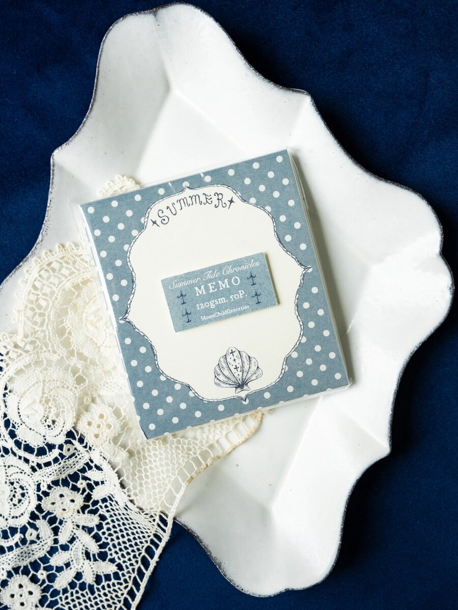 Tidal Shells square memo pad