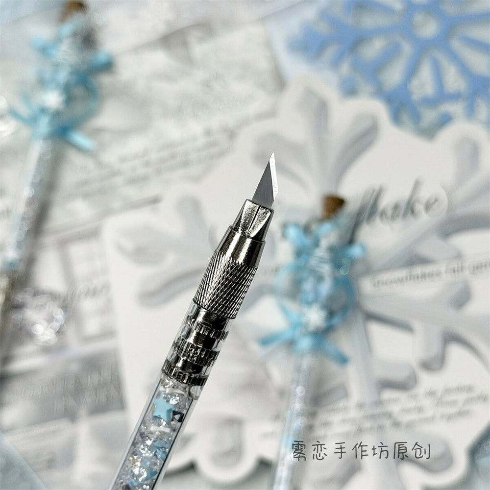 Winter Memories craft knife blade detail