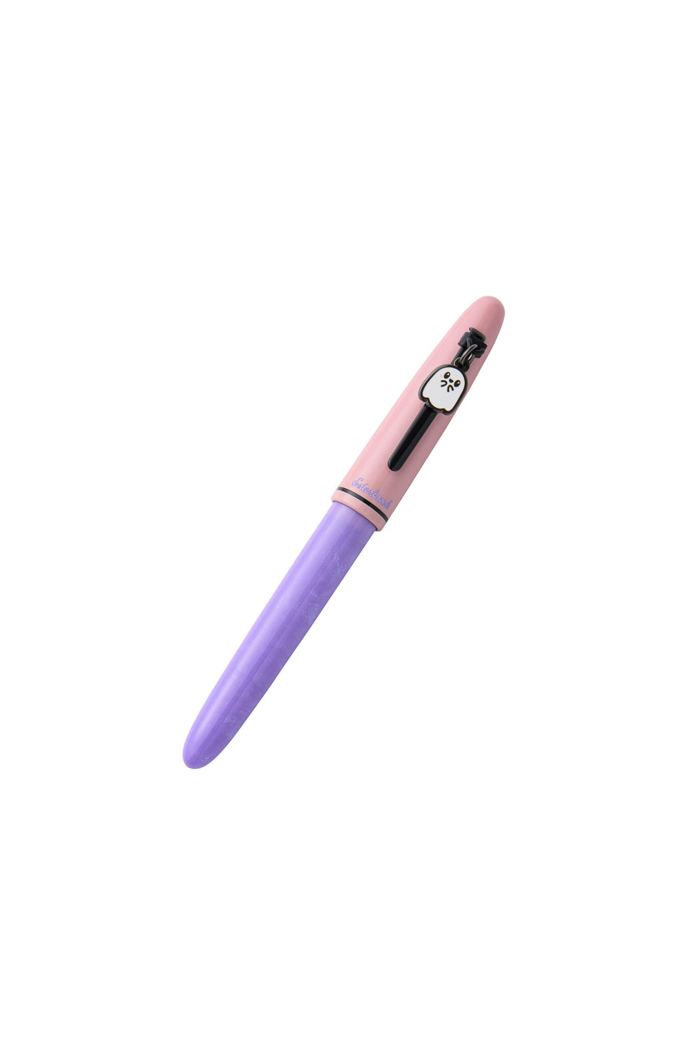 Pastel Halloween Estie fountain pen, capped, with ghost charm