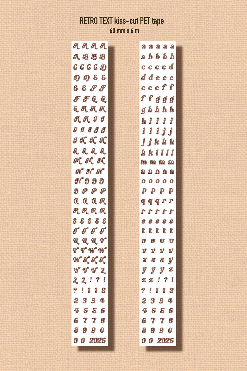 Retro Text Transparent Tape