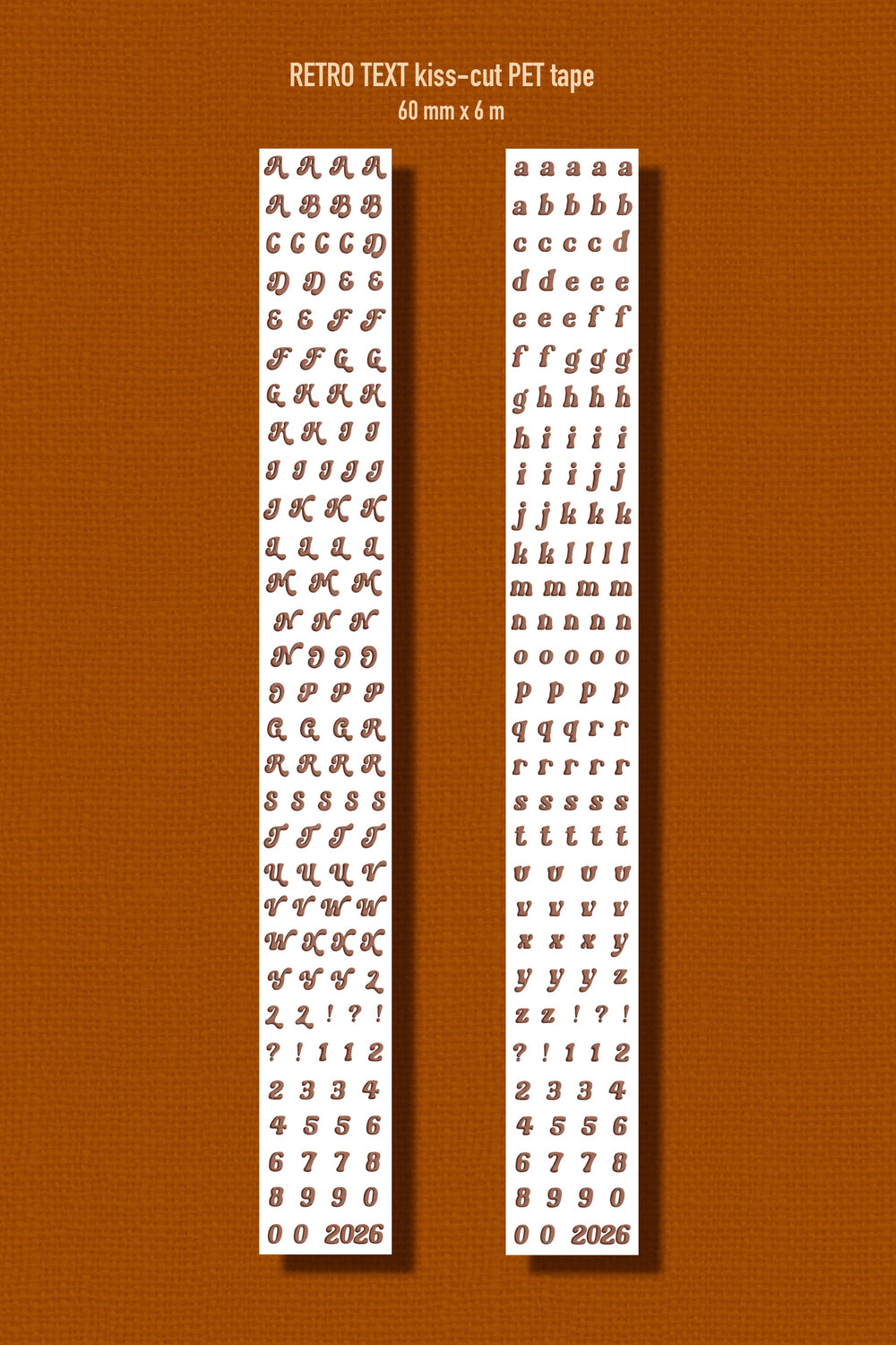 Retro Text Transparent Tape