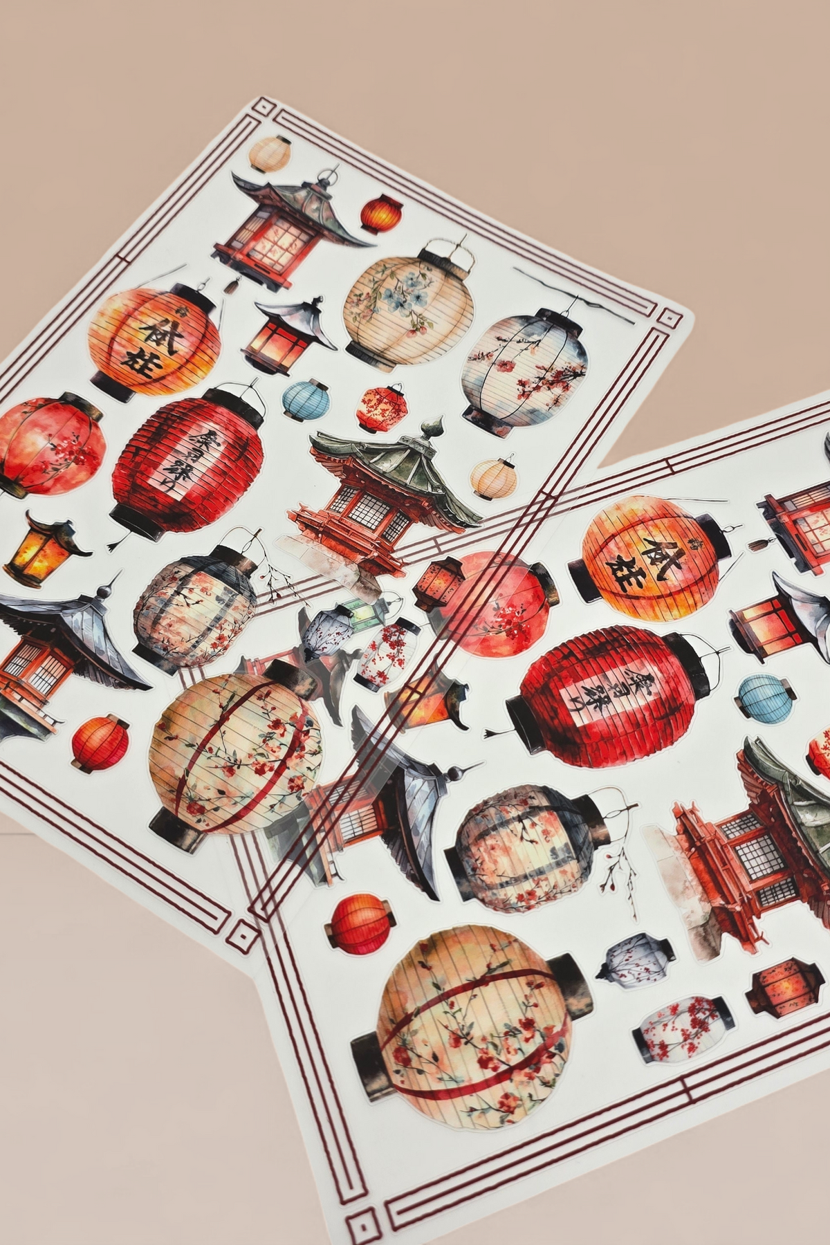 Lanterns Sticker Sheet — Sticker Sheets | CoraCreaCraf