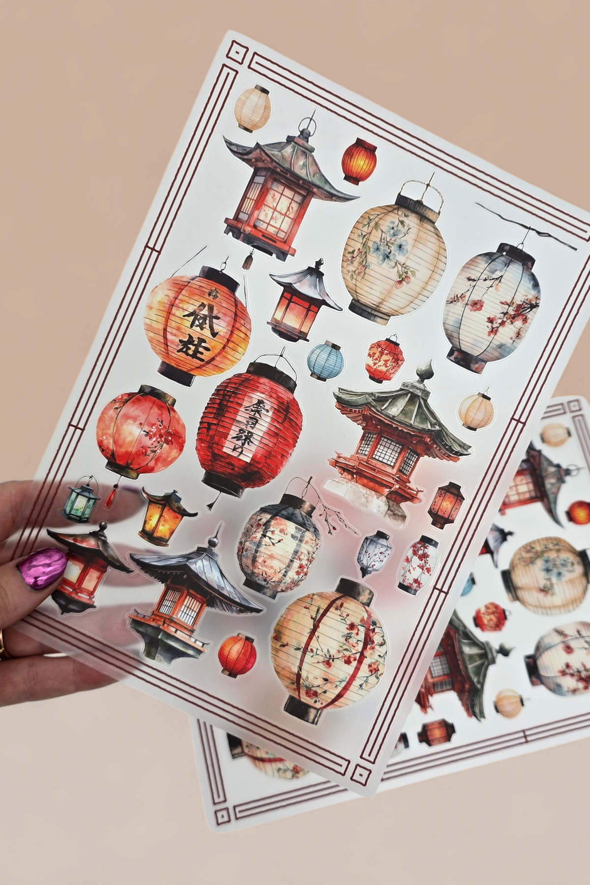 Lanterns Sticker Sheet – Sticker Sheets | CoraCreaCrafts