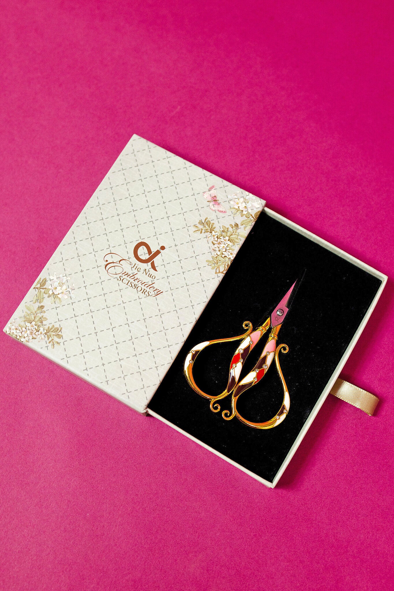 Bejeweled Scissors - Ruby Red