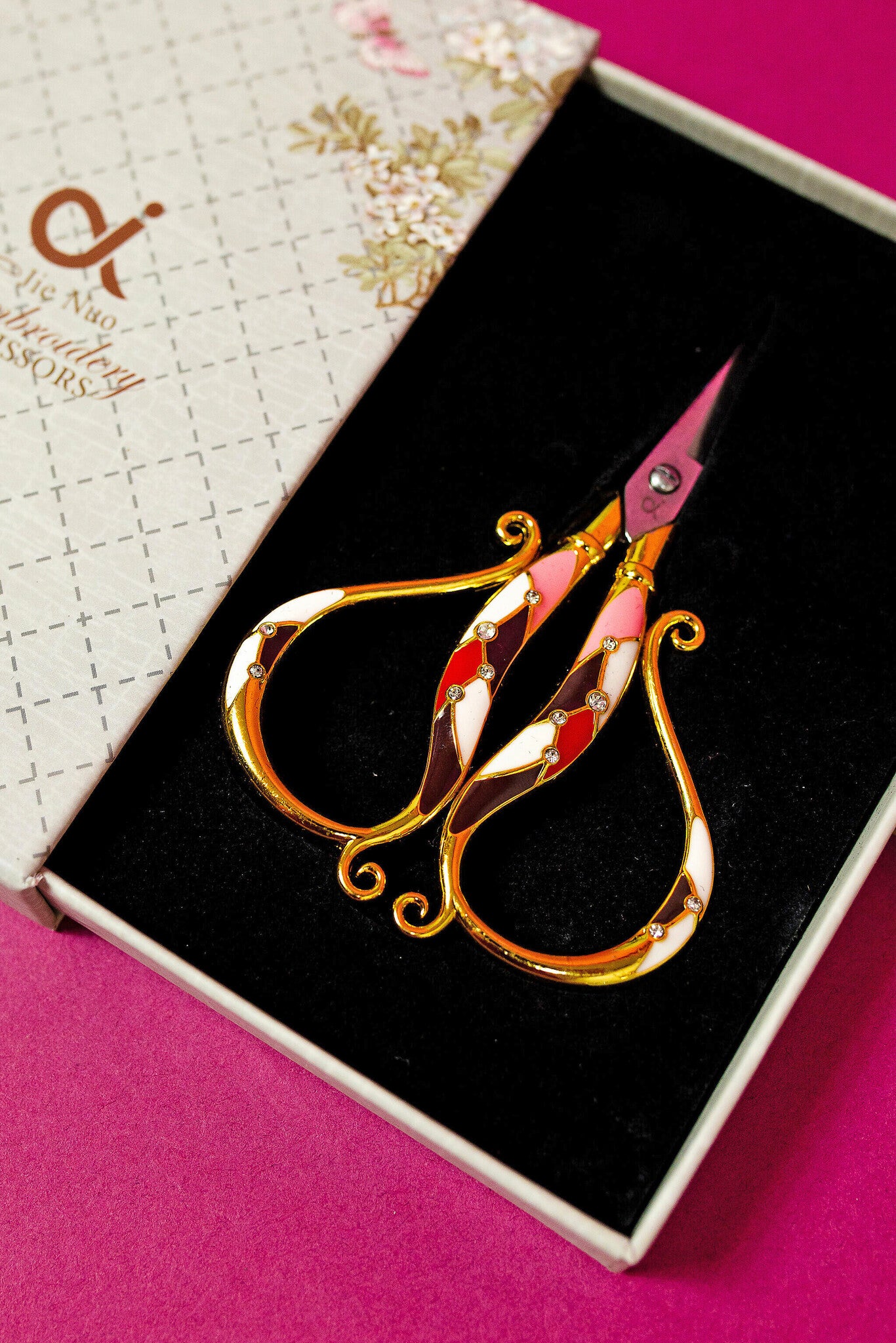 Bejeweled Scissors - Ruby Red