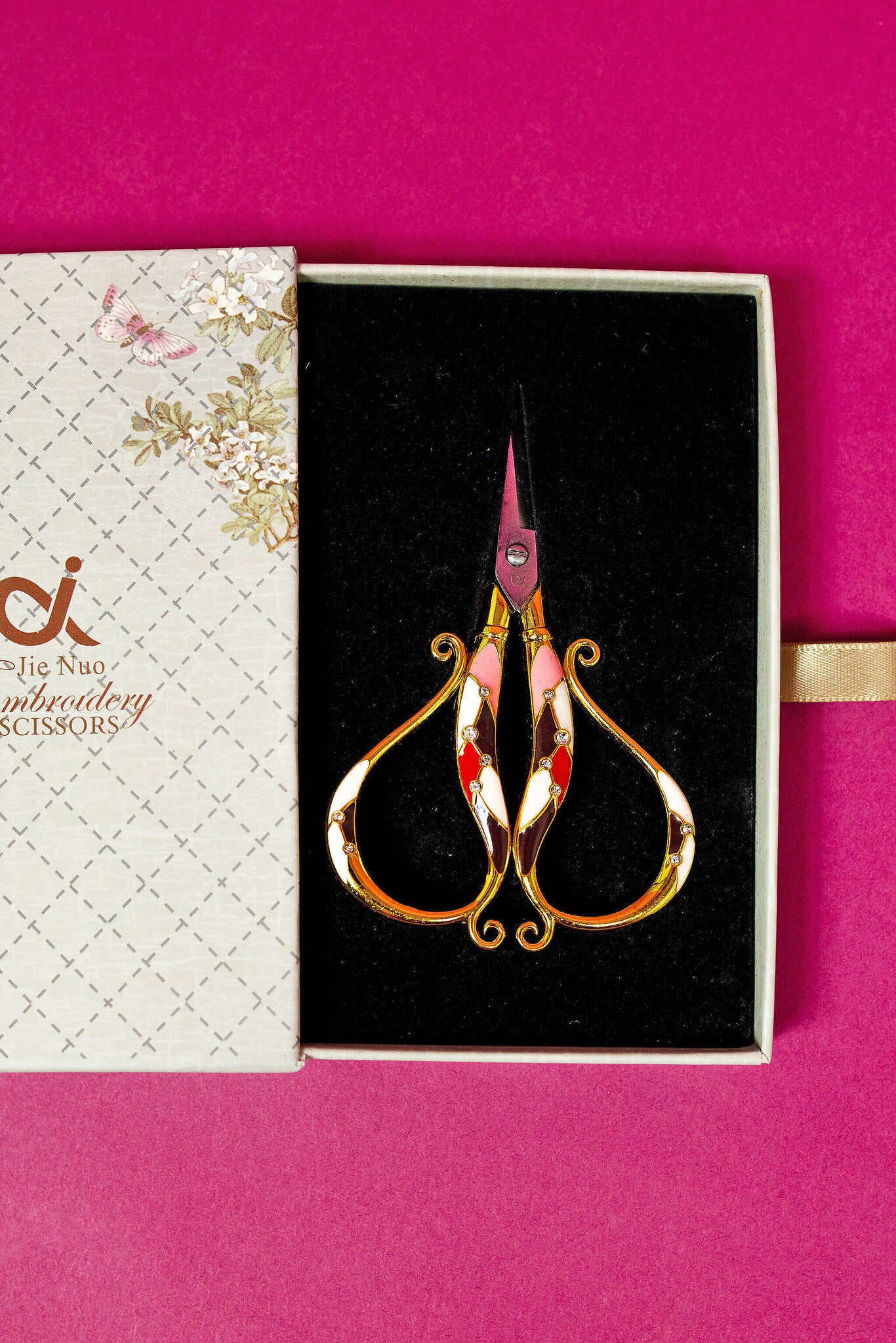 Bejeweled Scissors - Ruby Red