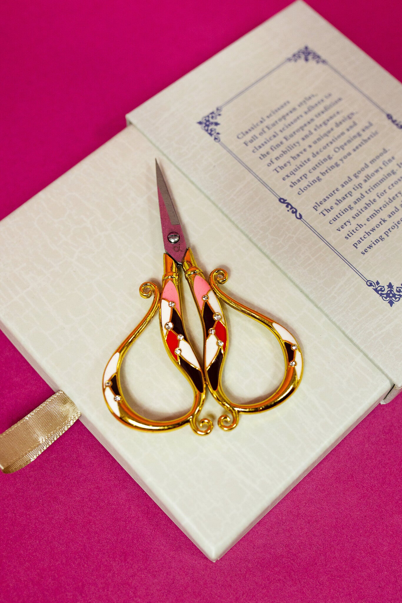 Bejeweled Scissors - Ruby Red