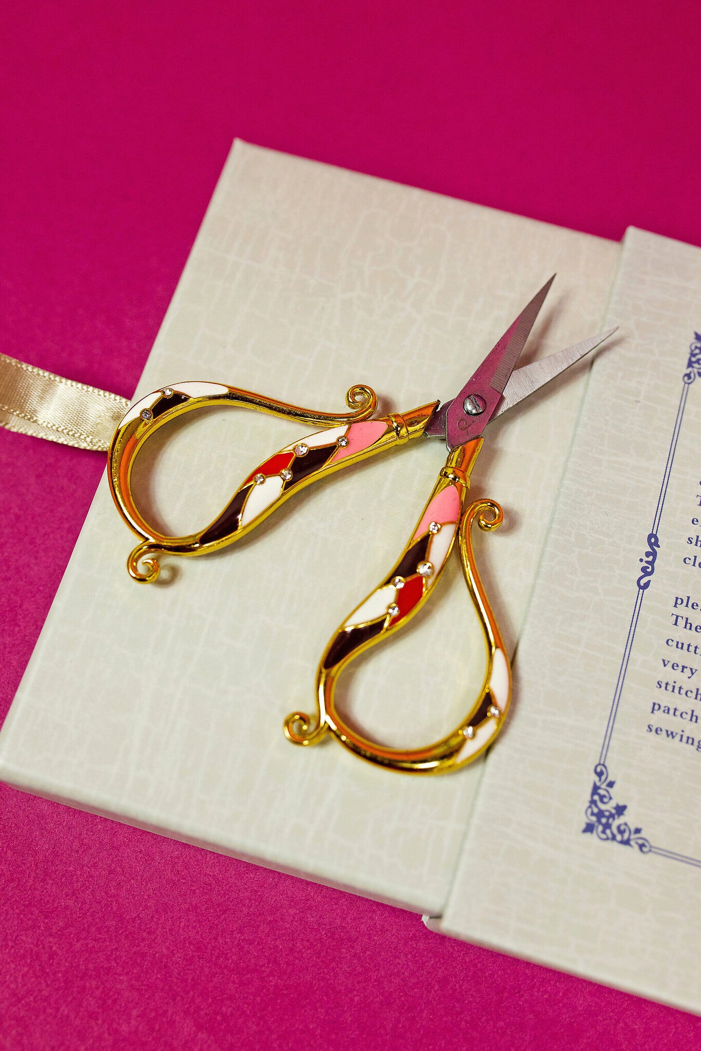 Bejeweled Scissors - Ruby Red