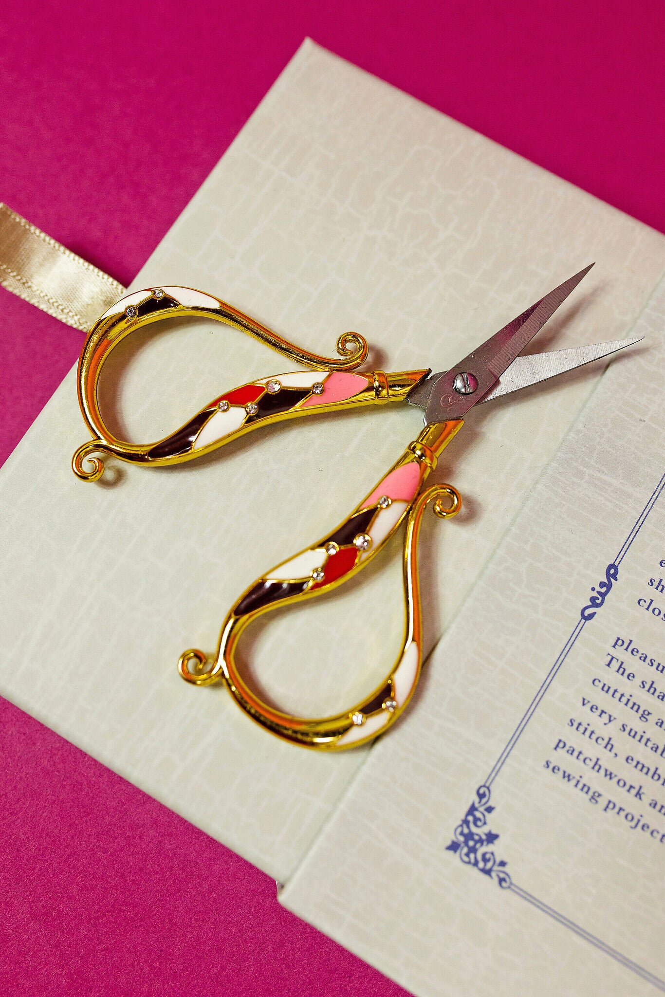 Bejeweled Scissors - Ruby Red