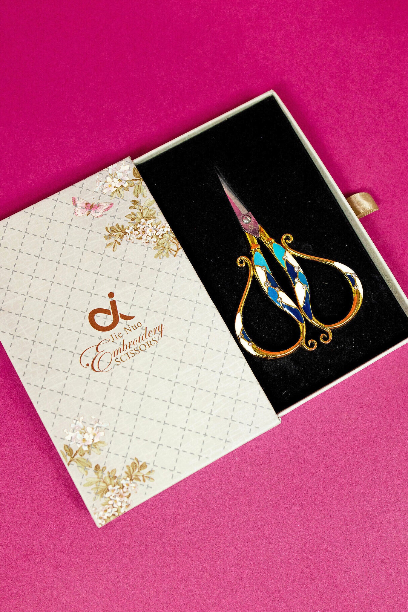 Bejeweled Scissors - Sapphire Blue