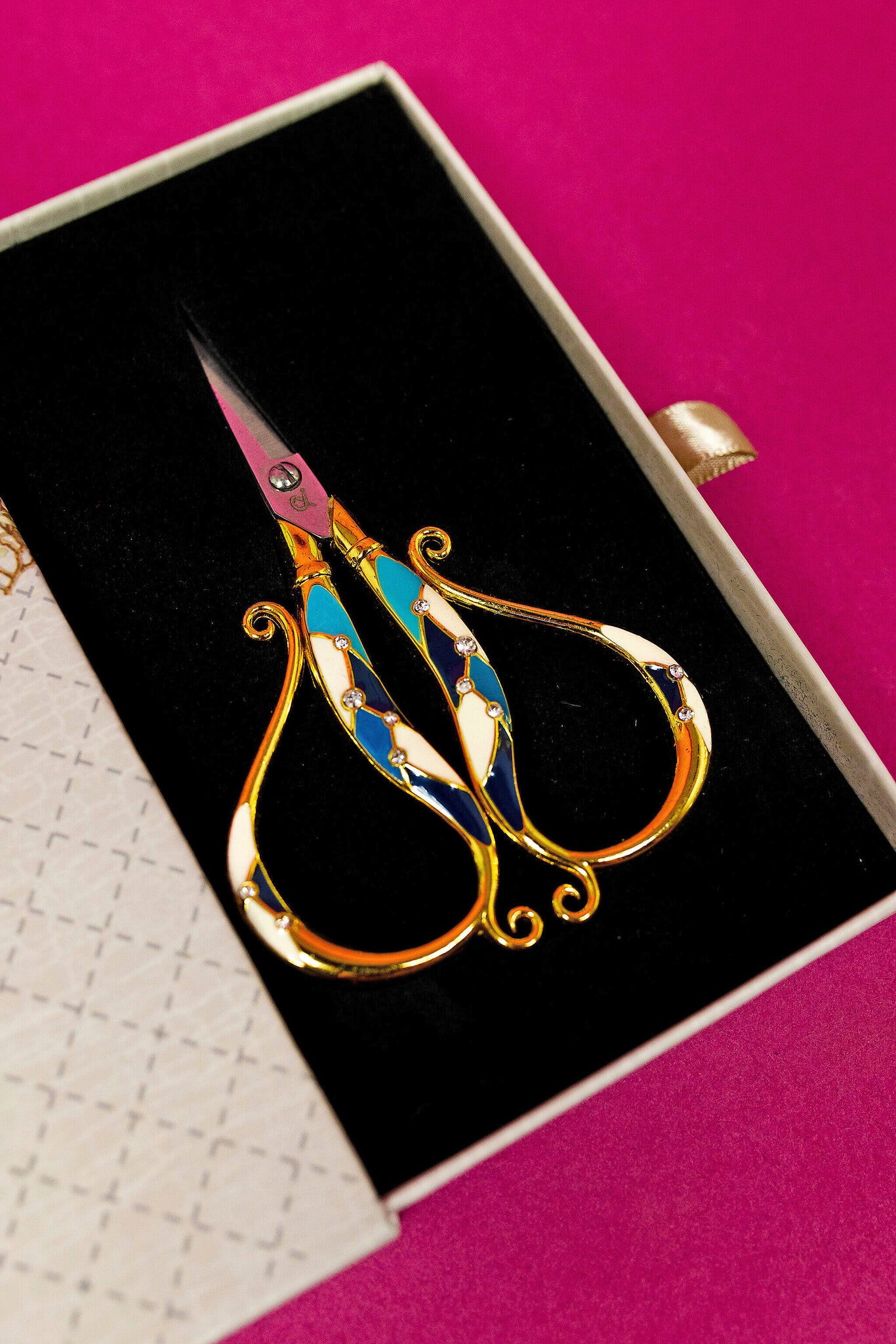 Bejeweled Scissors - Sapphire Blue