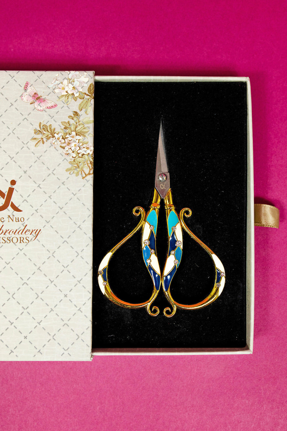 Bejeweled Scissors - Sapphire Blue