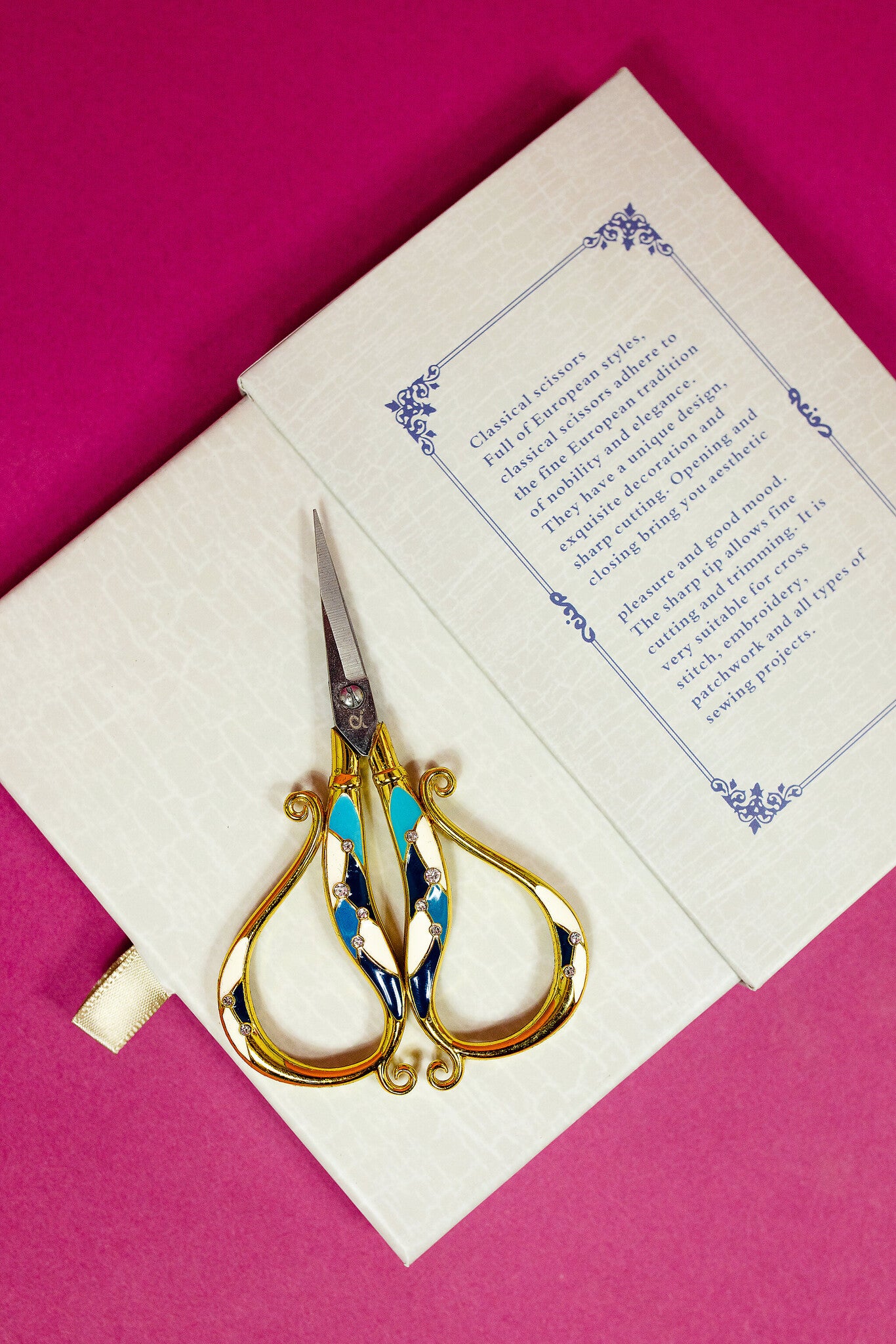Bejeweled Scissors - Sapphire Blue