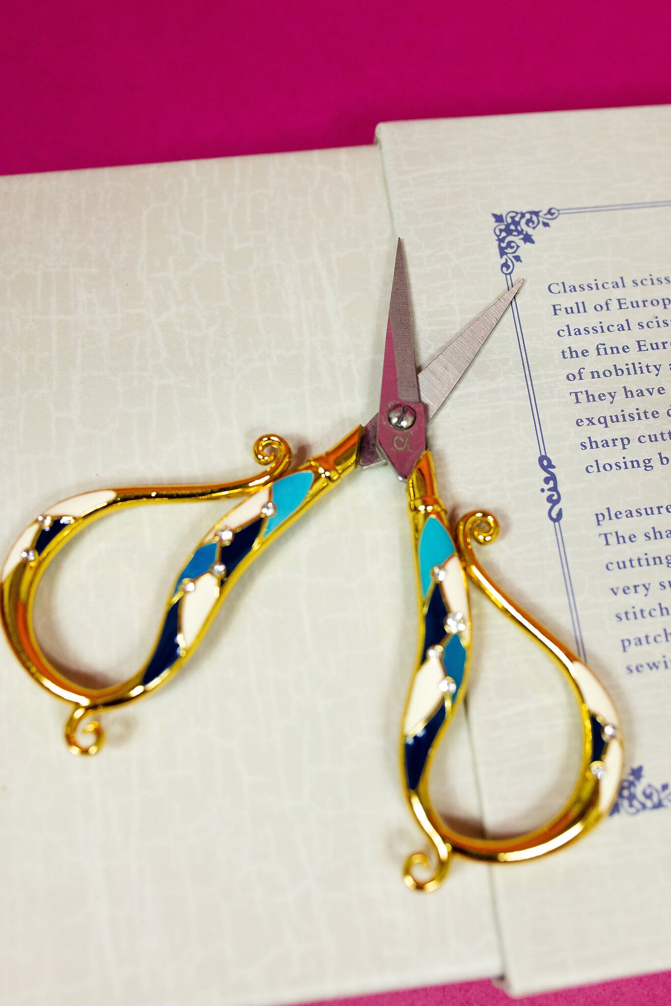 Bejeweled Scissors - Sapphire Blue