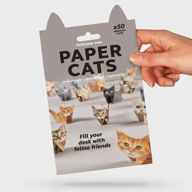 Geometric Animal Origami Paper Kit - Cat