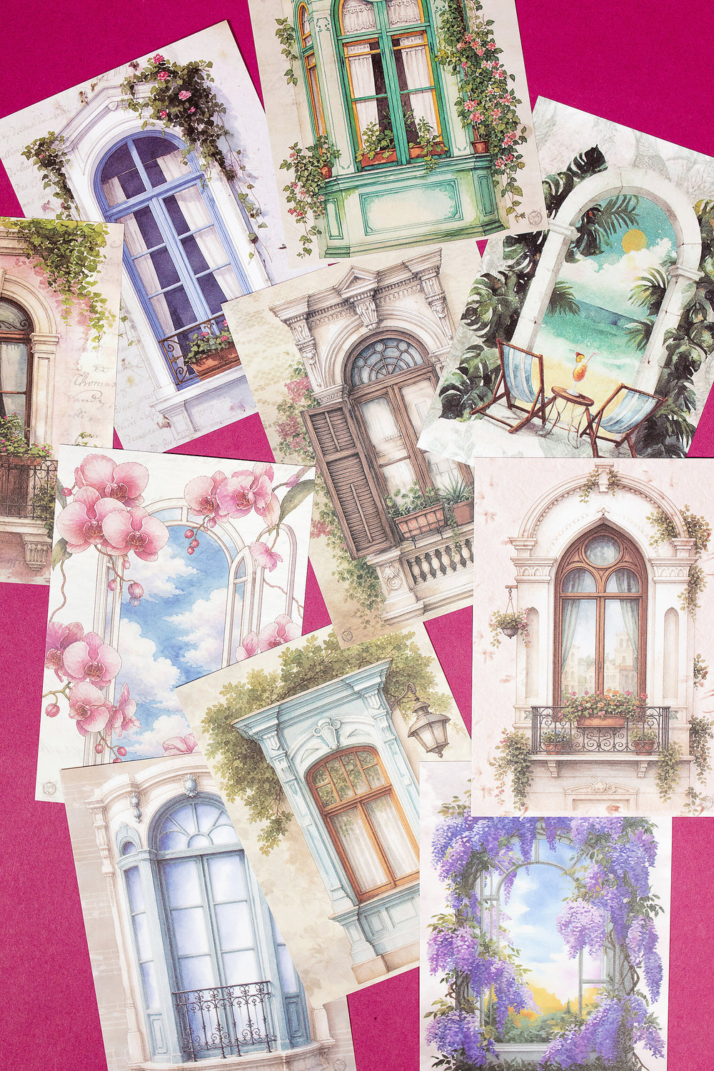 Floral Windows Windows Paper Set