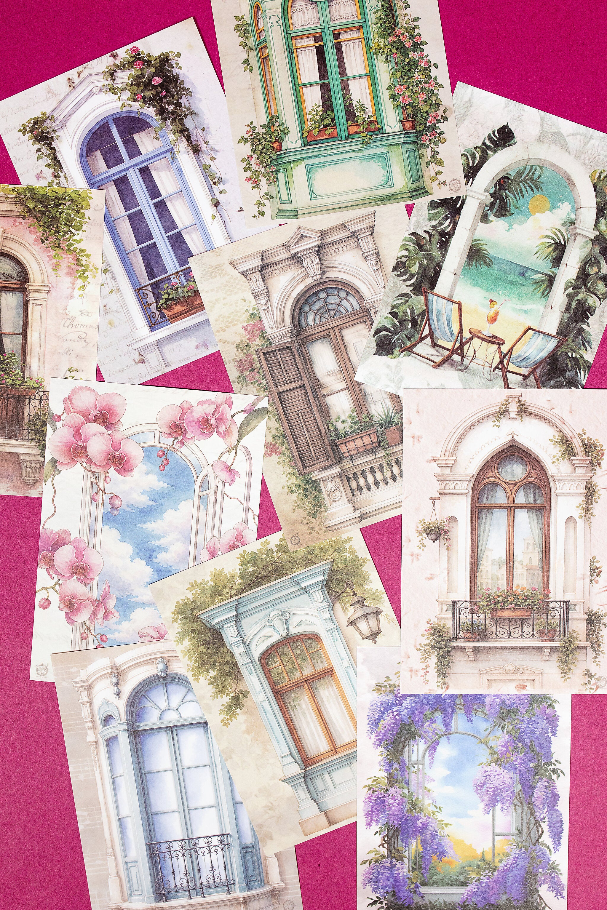 Floral Windows Windows Paper Set