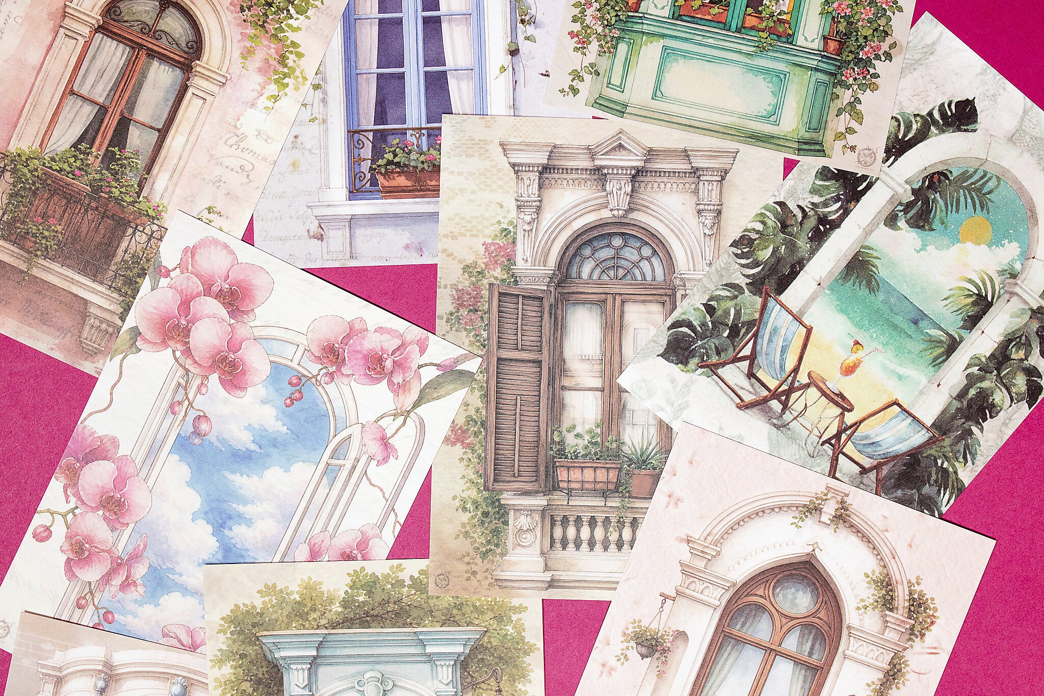 Floral Windows Windows Paper Set