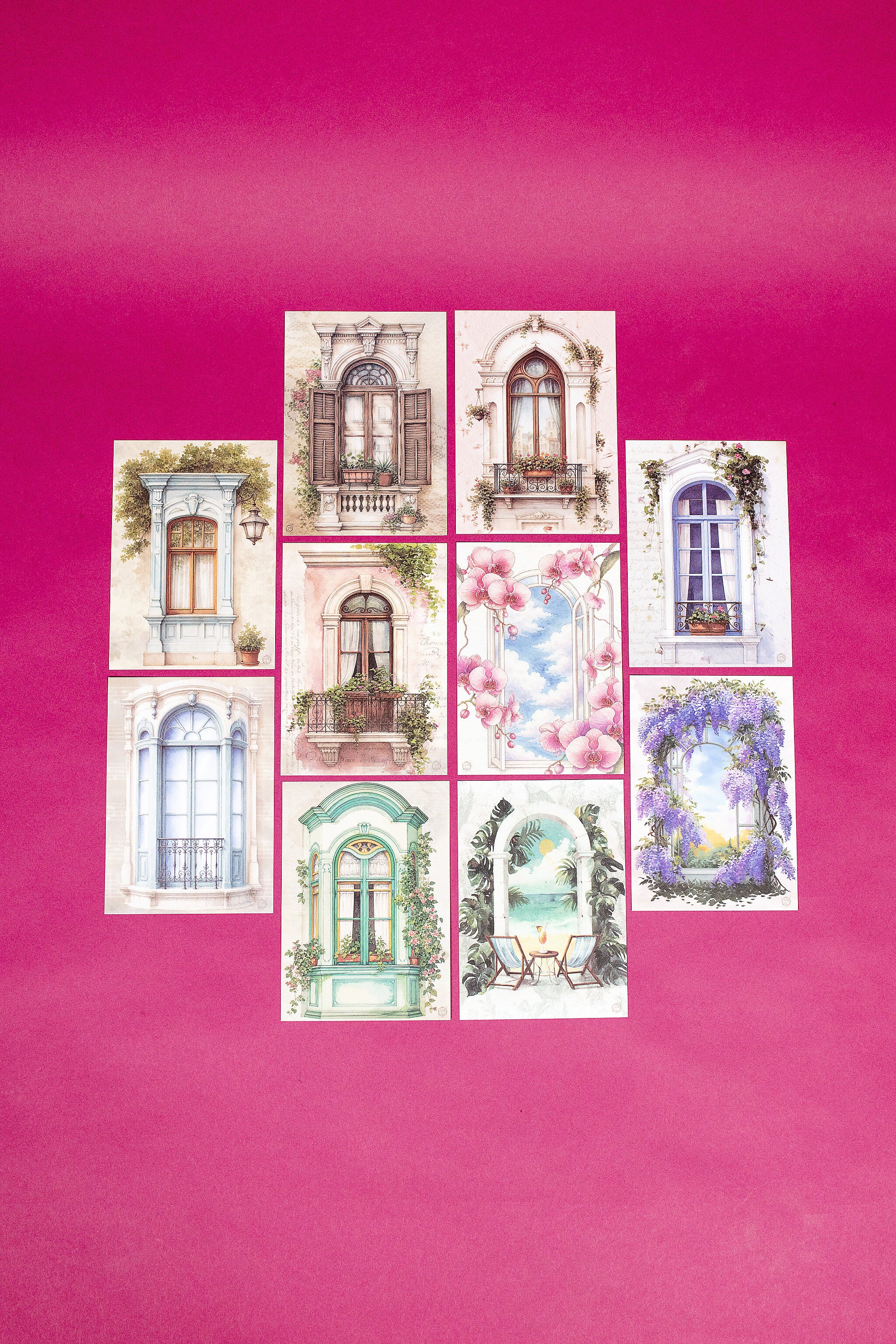 Floral Windows Windows Paper Set
