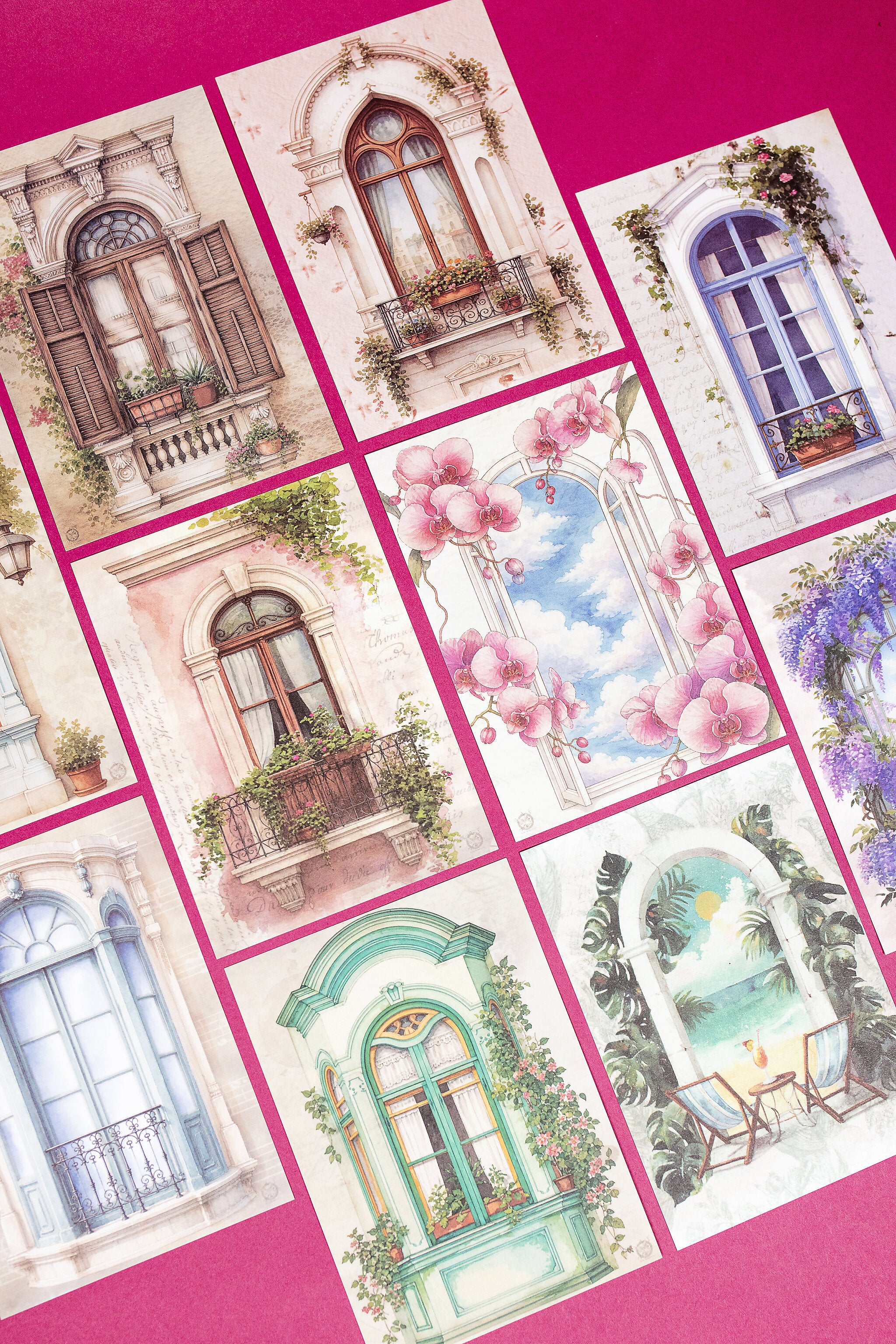 Floral Windows Windows Paper Set