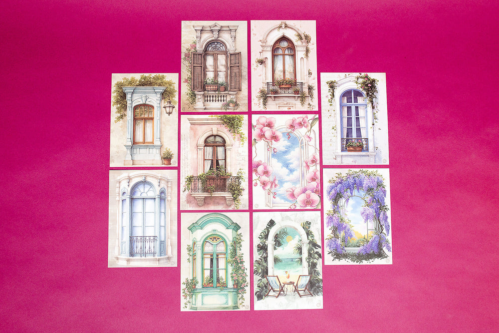 Floral Windows Windows Paper Set