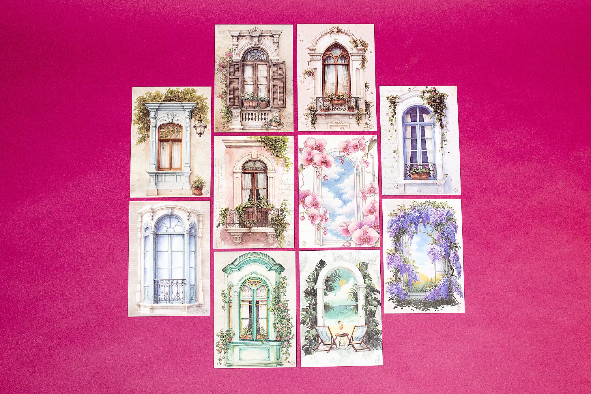 Floral Windows Windows Paper Set