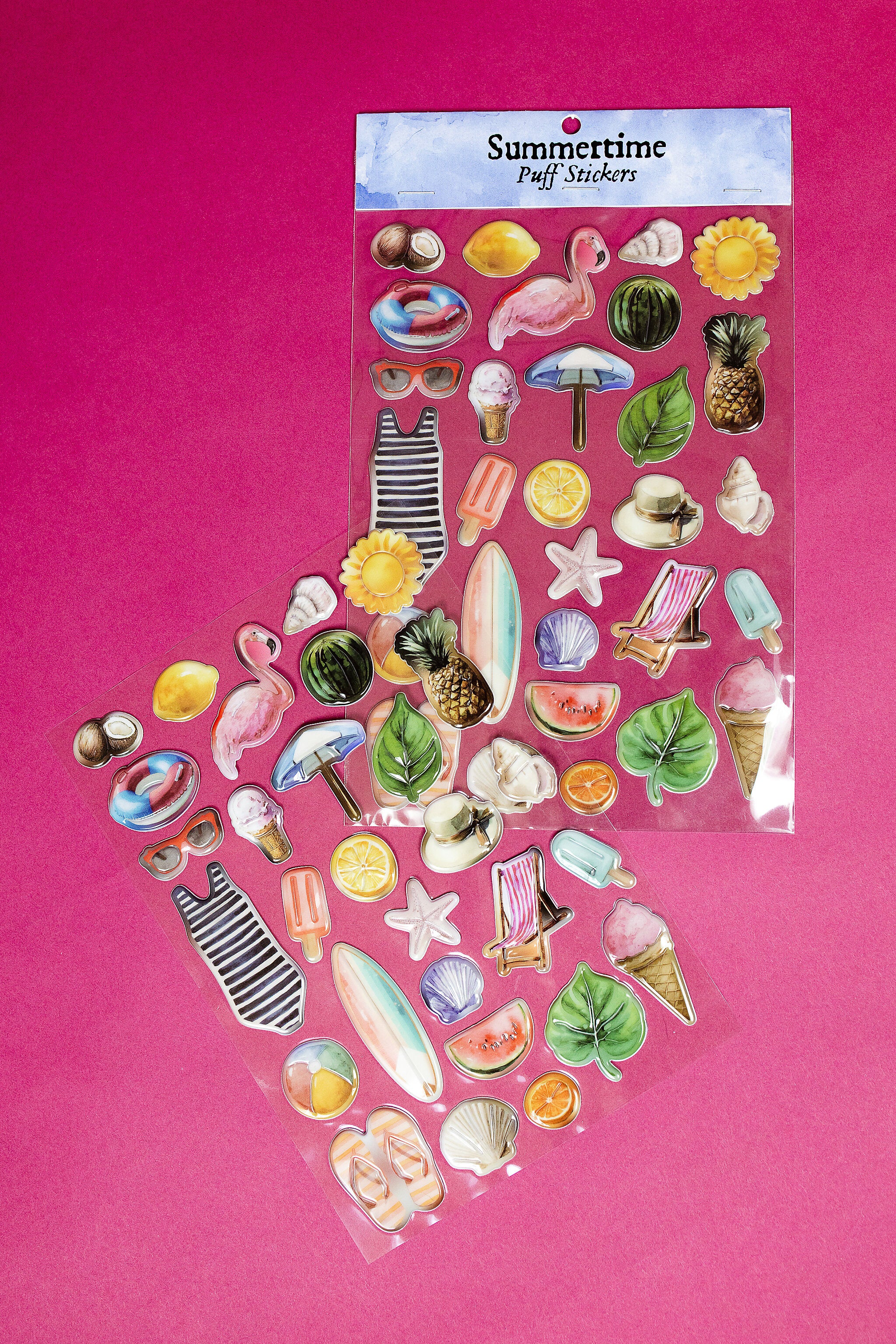 Summertime Puff Stickers