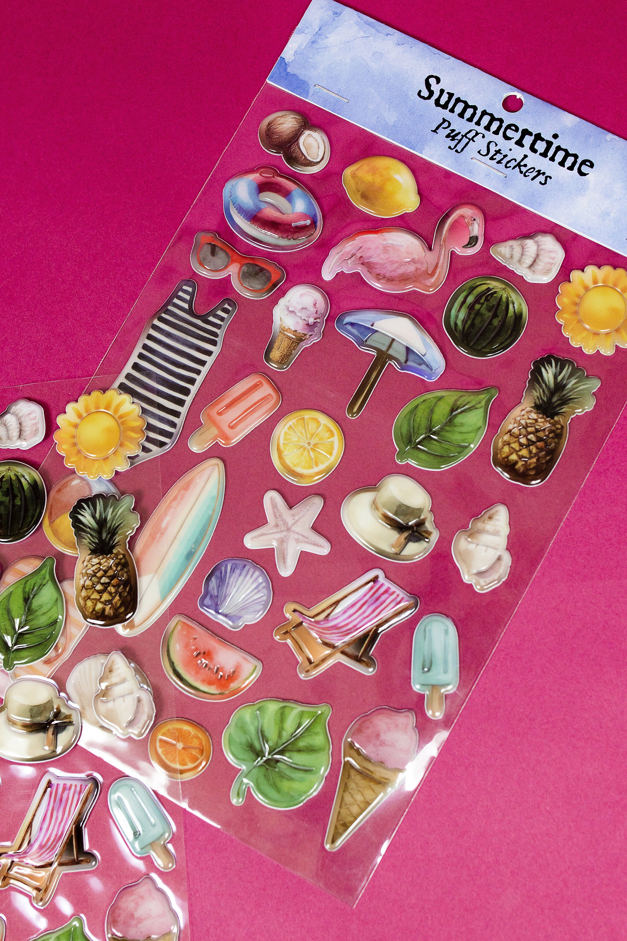 Summertime Puff Stickers