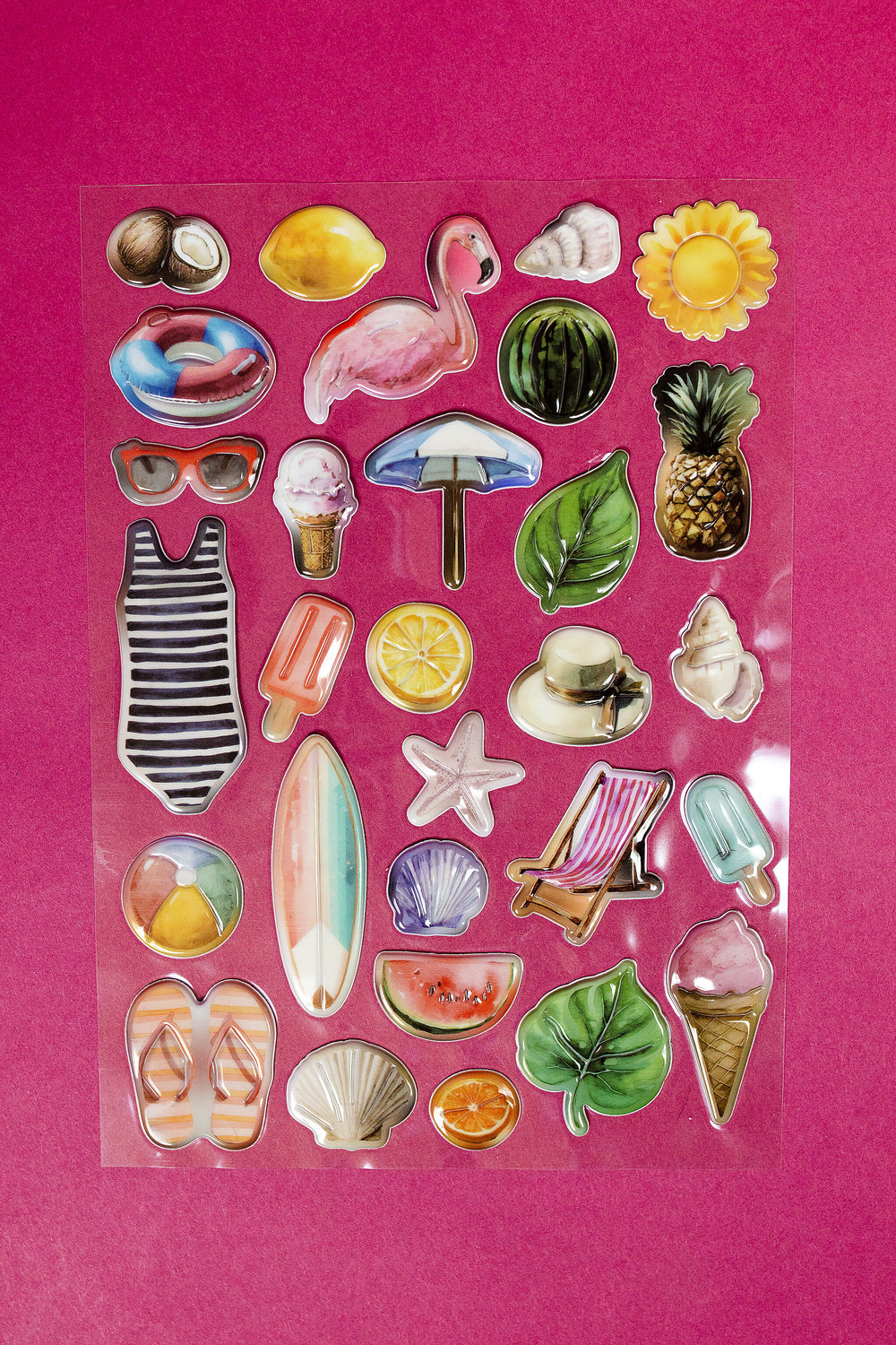 Summertime Puff Stickers