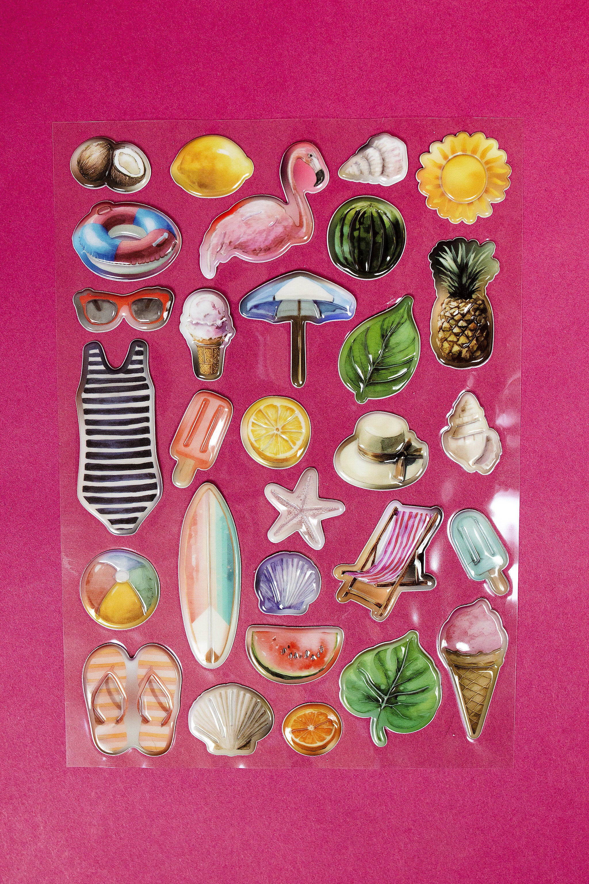 Summertime Puff Stickers