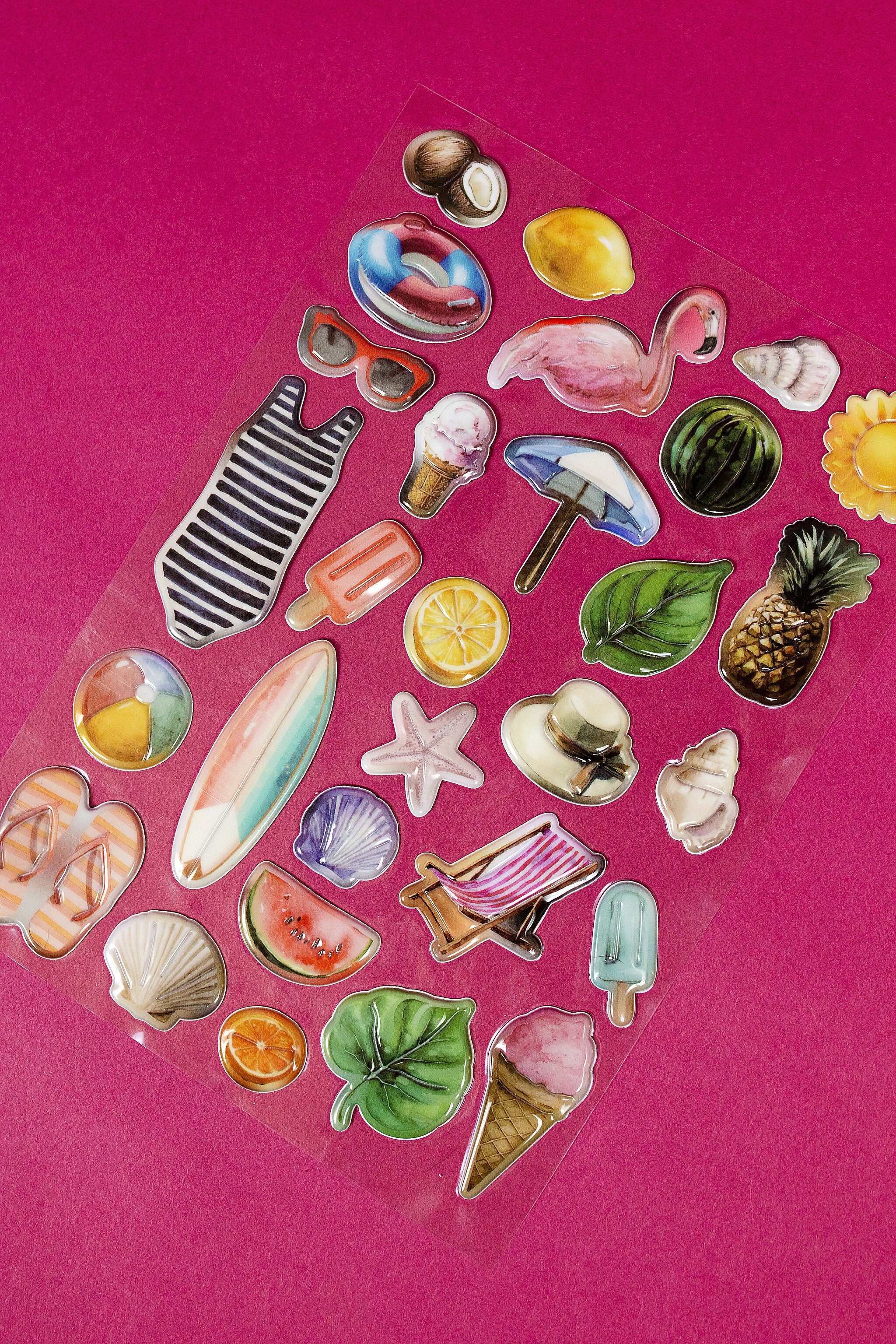 Summertime Puff Stickers