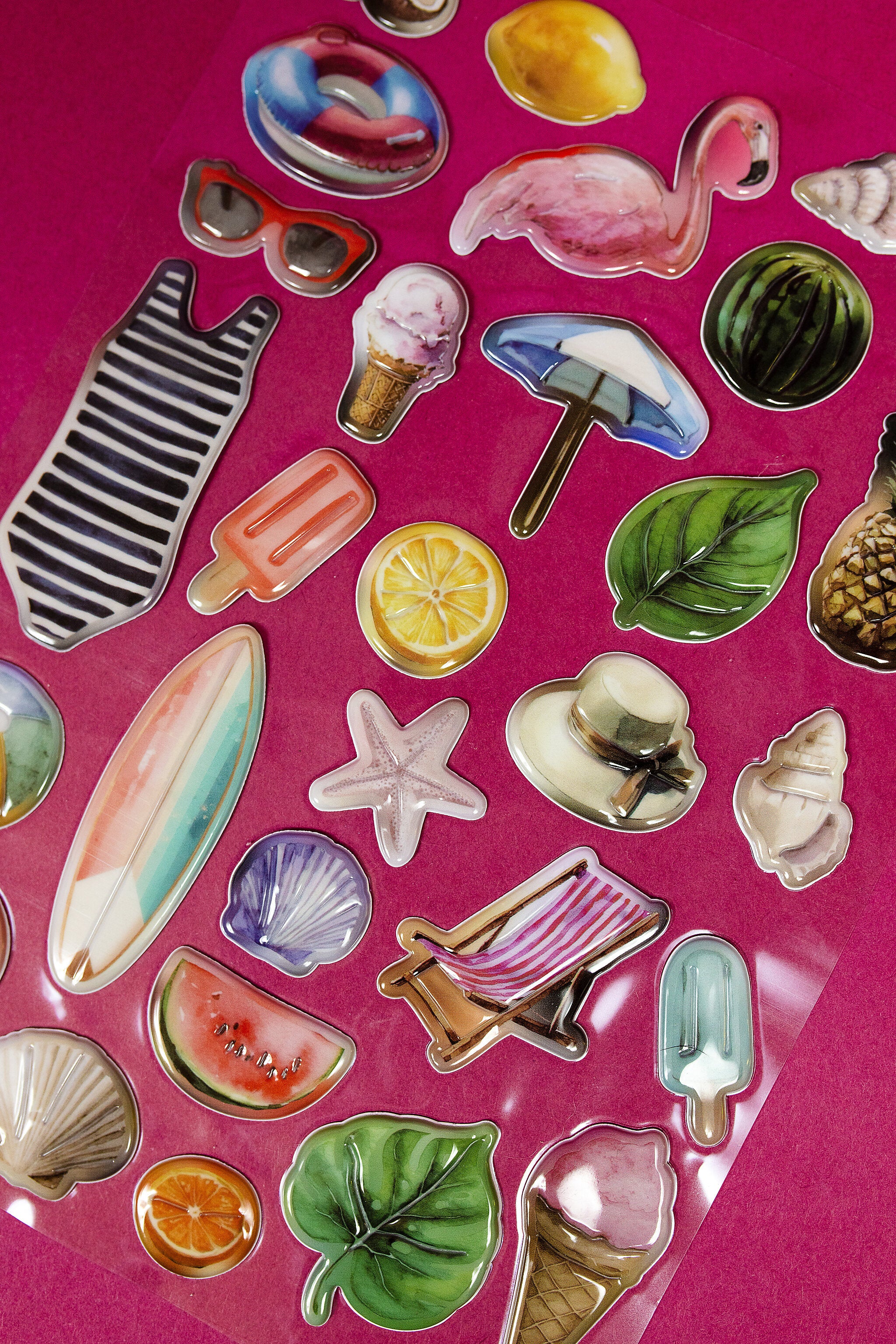 Summertime Puff Stickers