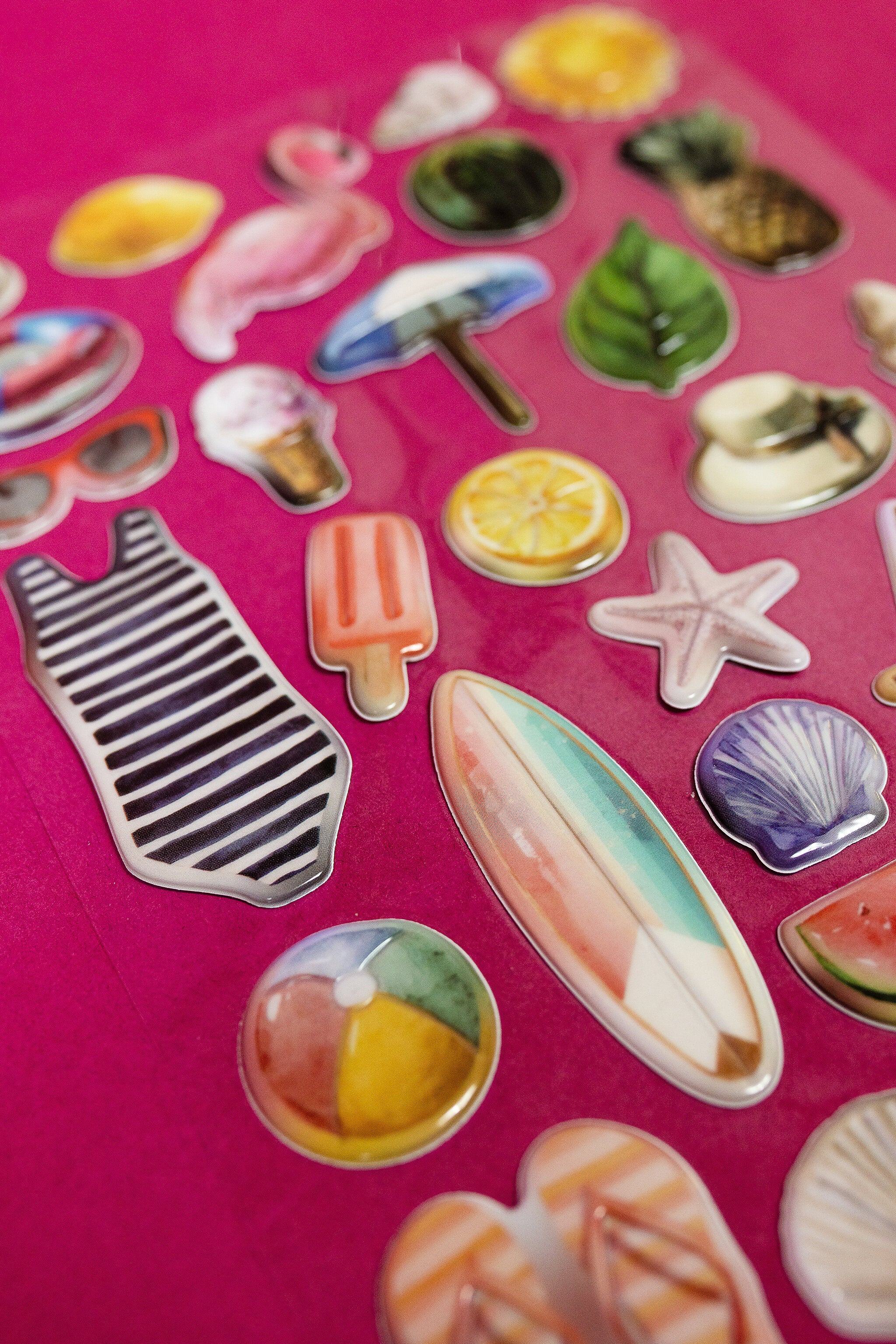 Summertime Puff Stickers